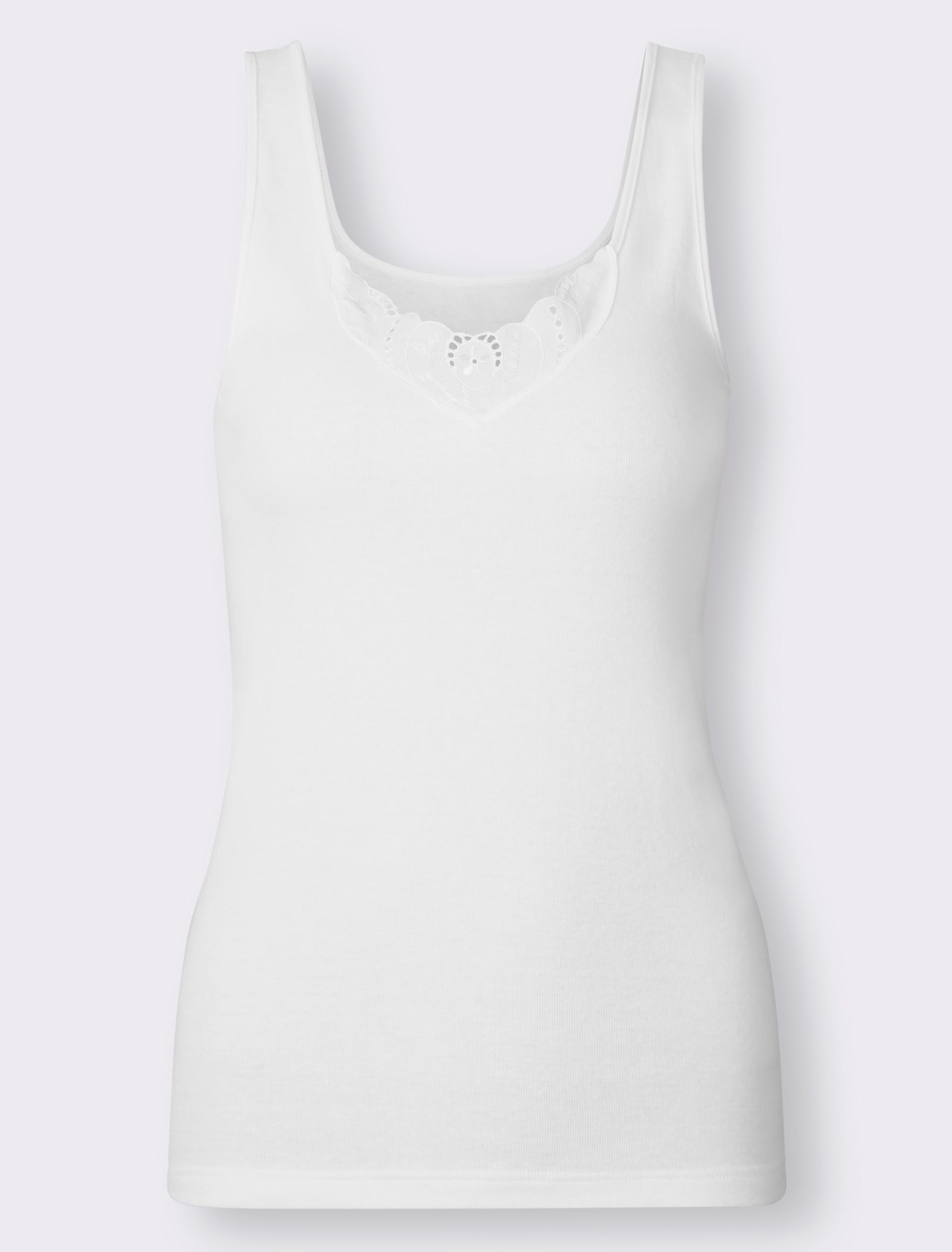 conta Achselhemd in Feinripp-Qualität - weiss