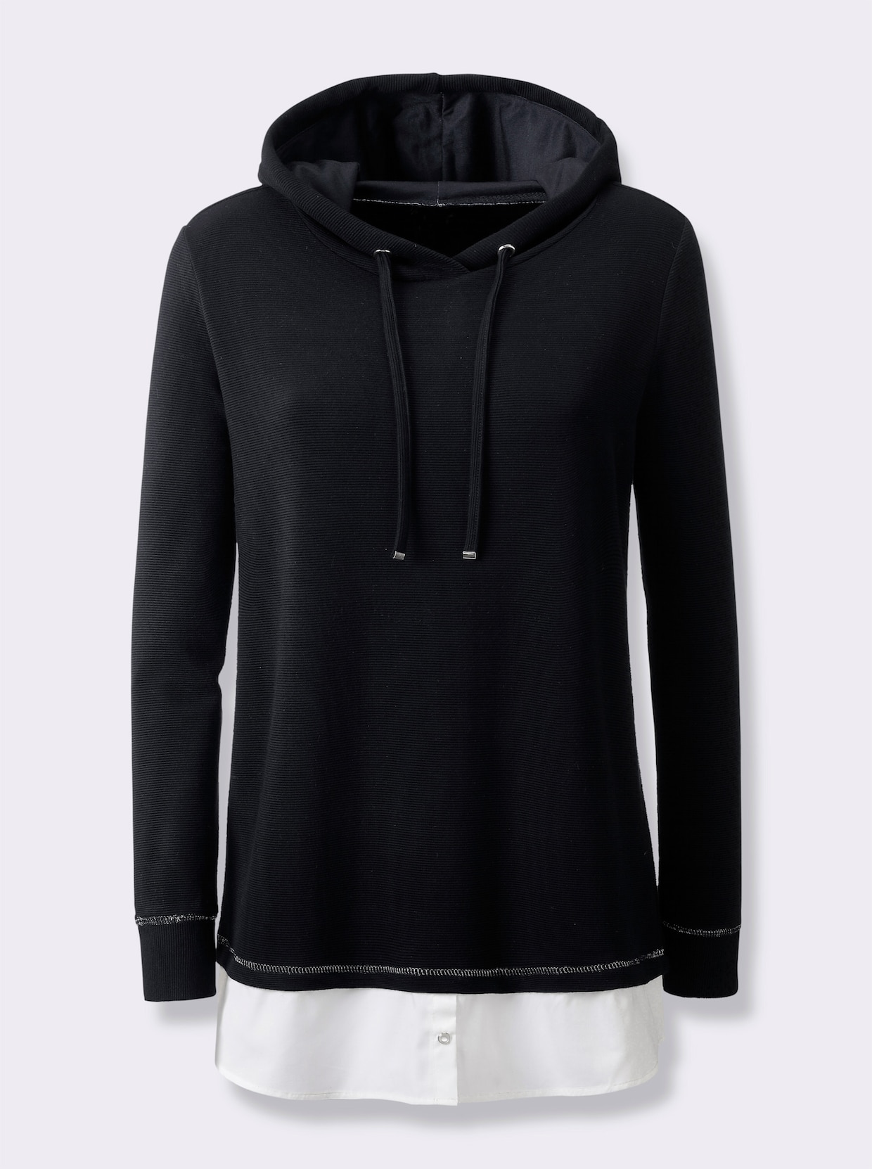 heine 2-in-1-sweatshirt - zwart/wit