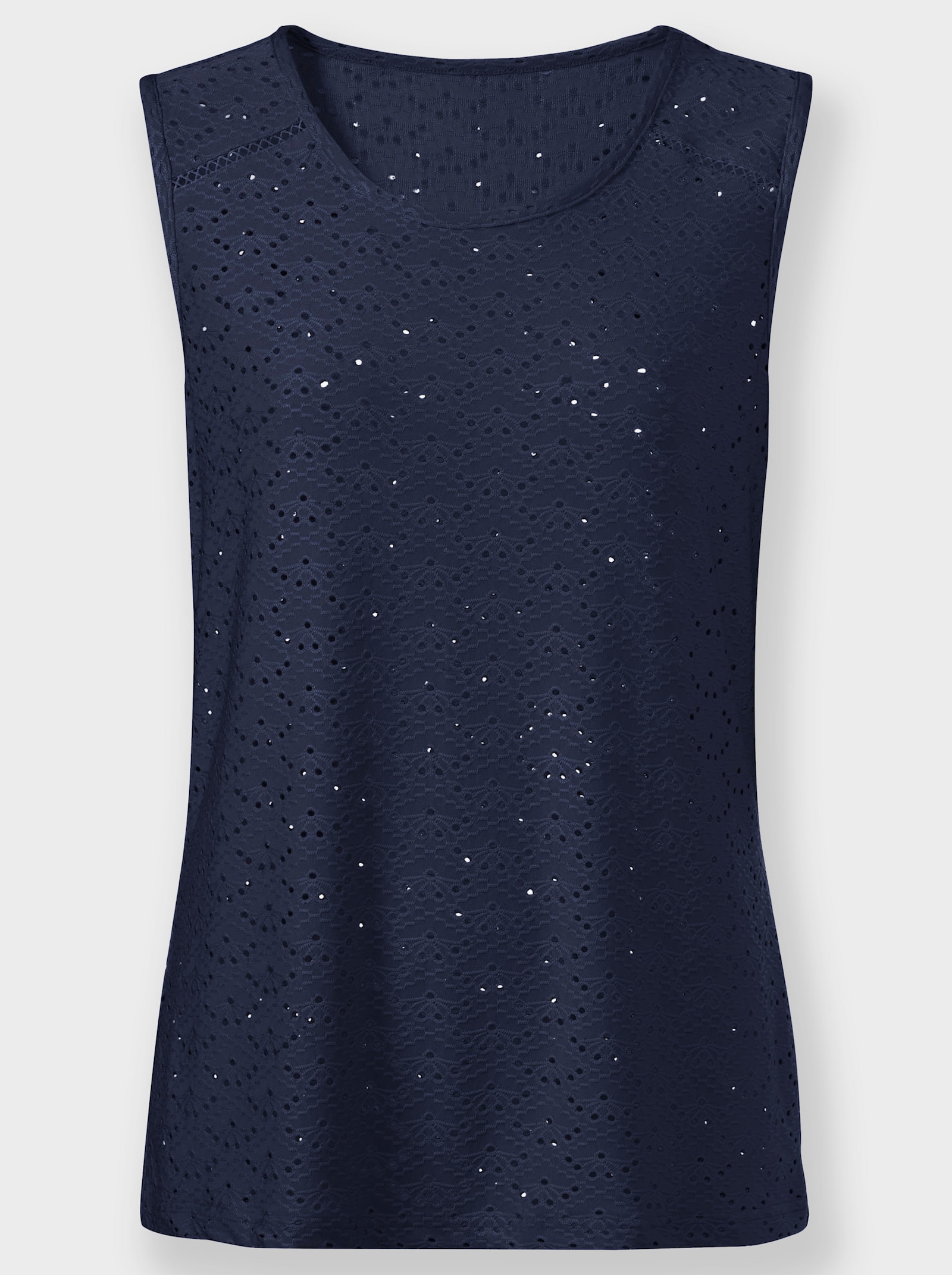 Shirttop mit Jacquard-Dessin - marine