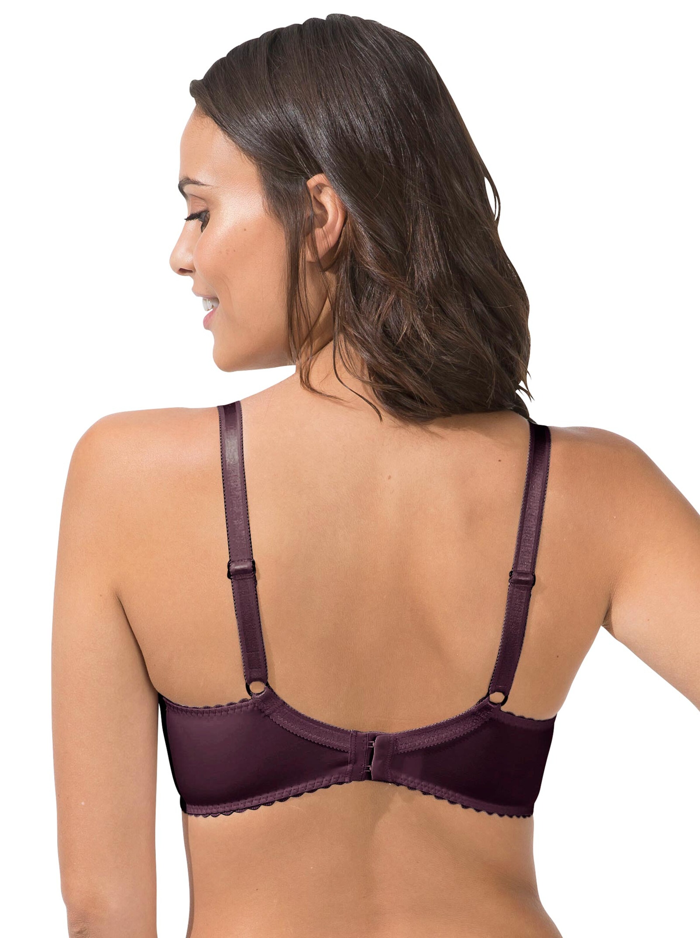 wäschepur BH ohne Bügel - brombeer