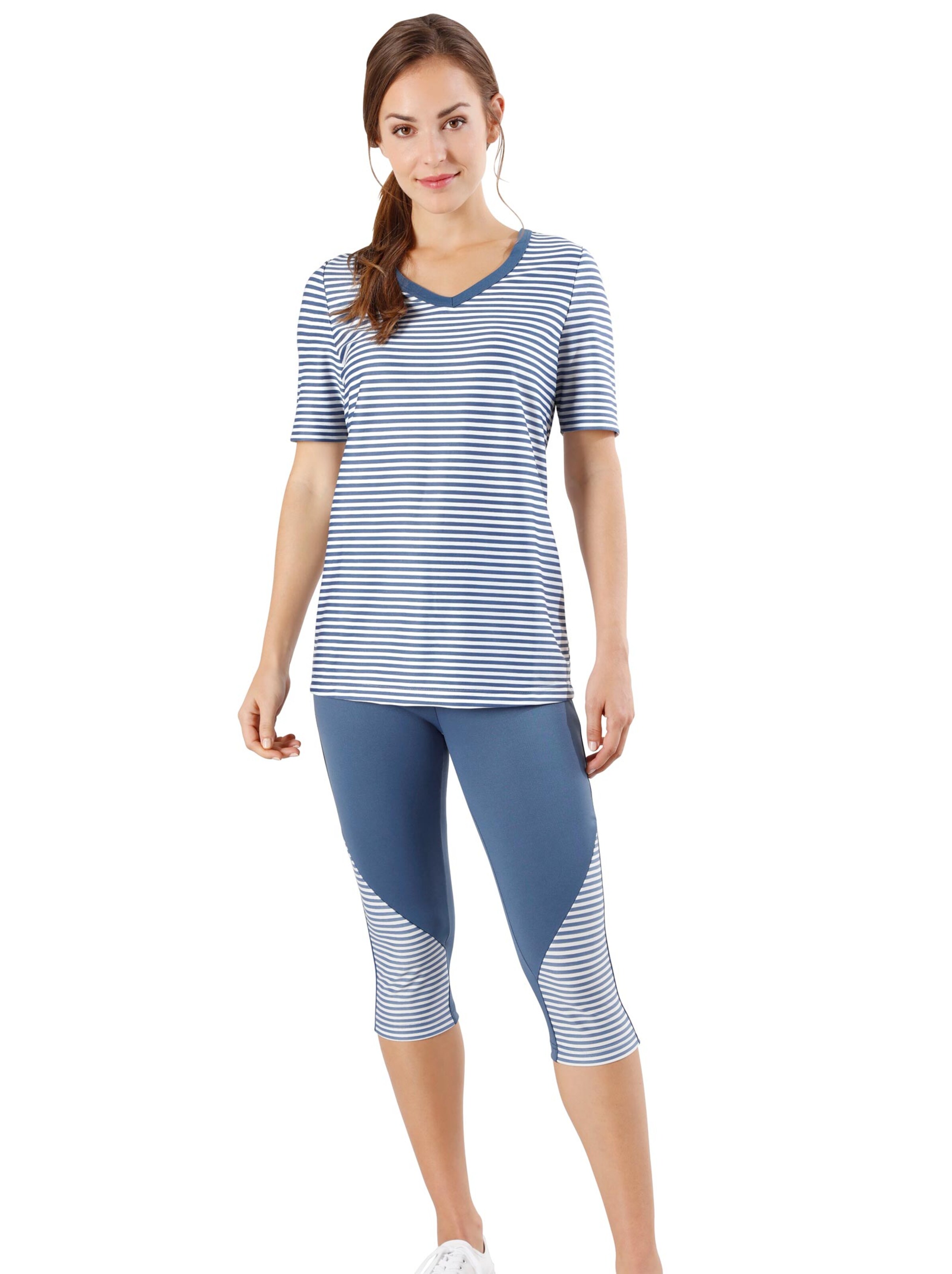 Freizeitshirt - blau-geringelt