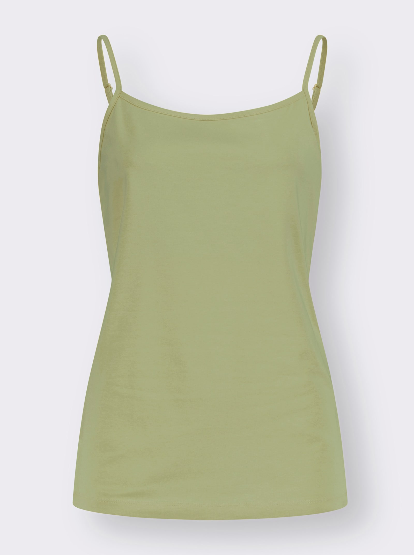 Trägertop aus Baumwoll-Stretch - lindgrün