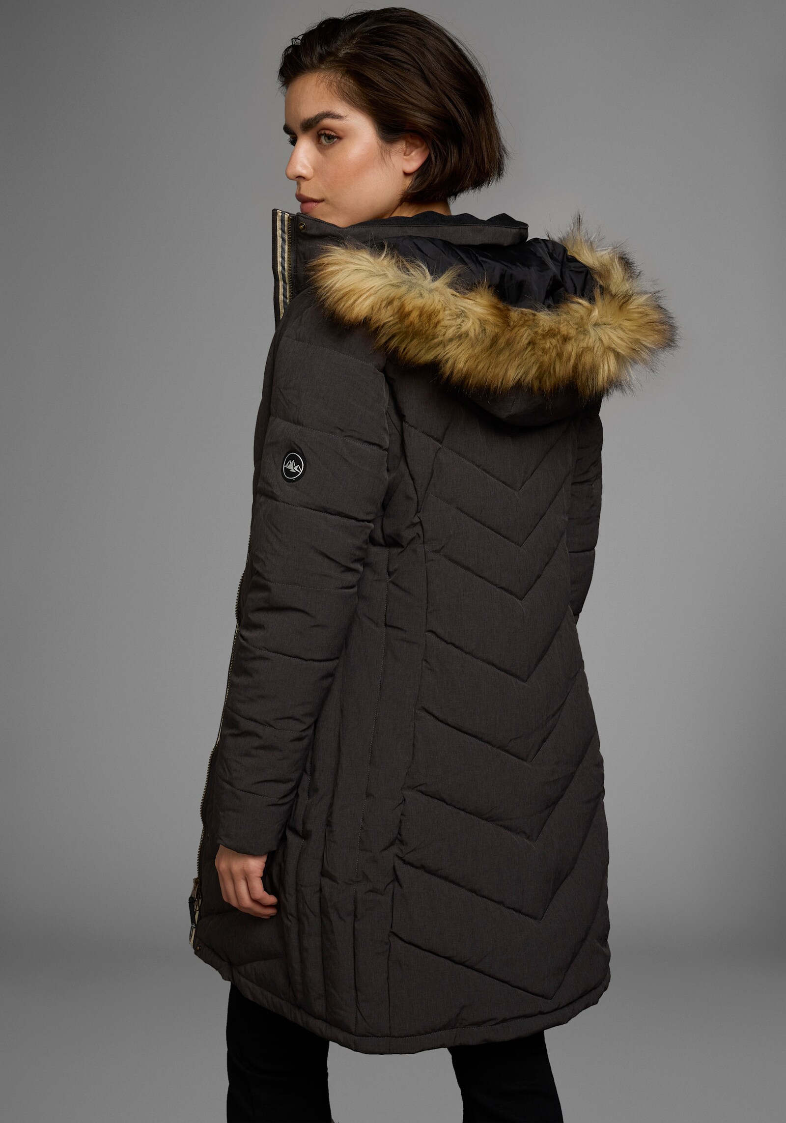 Polarino Steppmantel - anthrazit