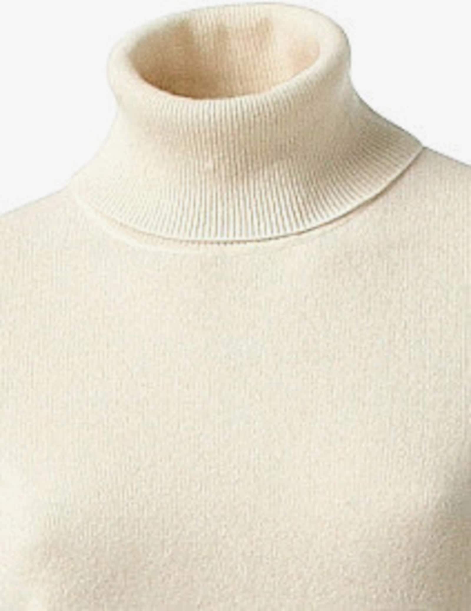 heine Kaschmirpullover mit Rollkragen - wollweiß