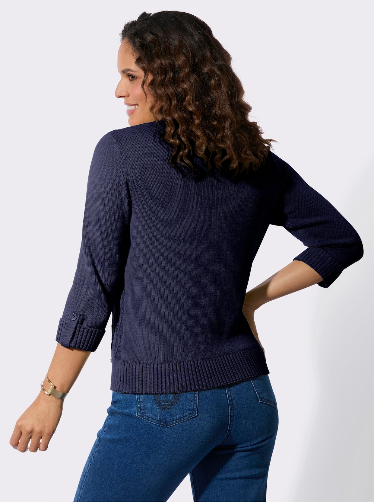Baumwollpullover - marine