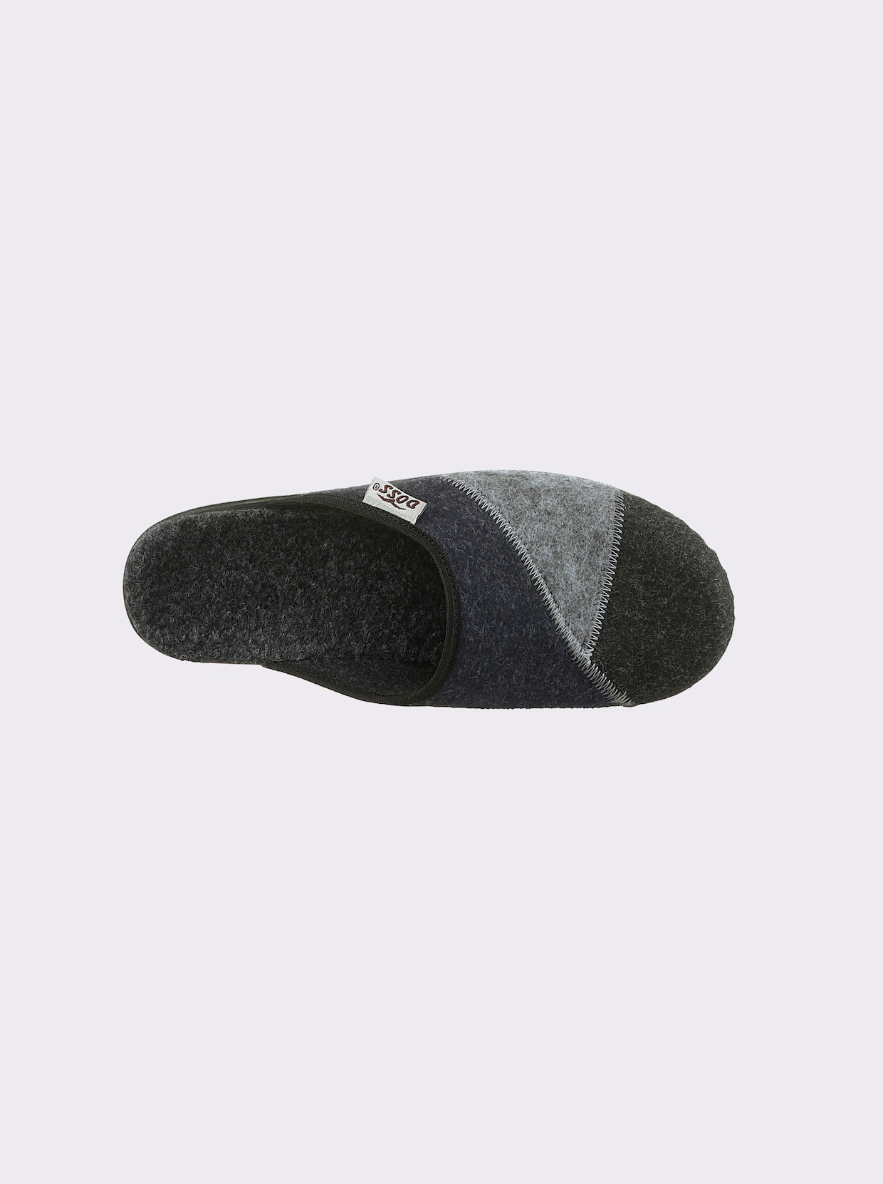 Pantoffel - grau-marine