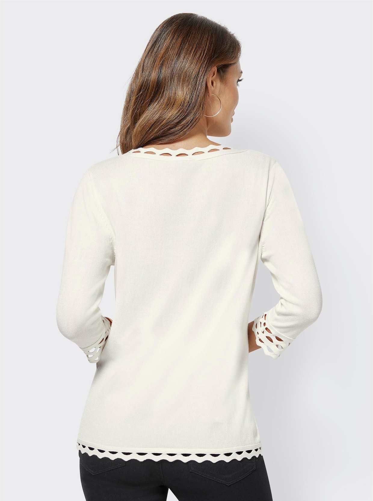 Pull à manches 3/4 - blanc