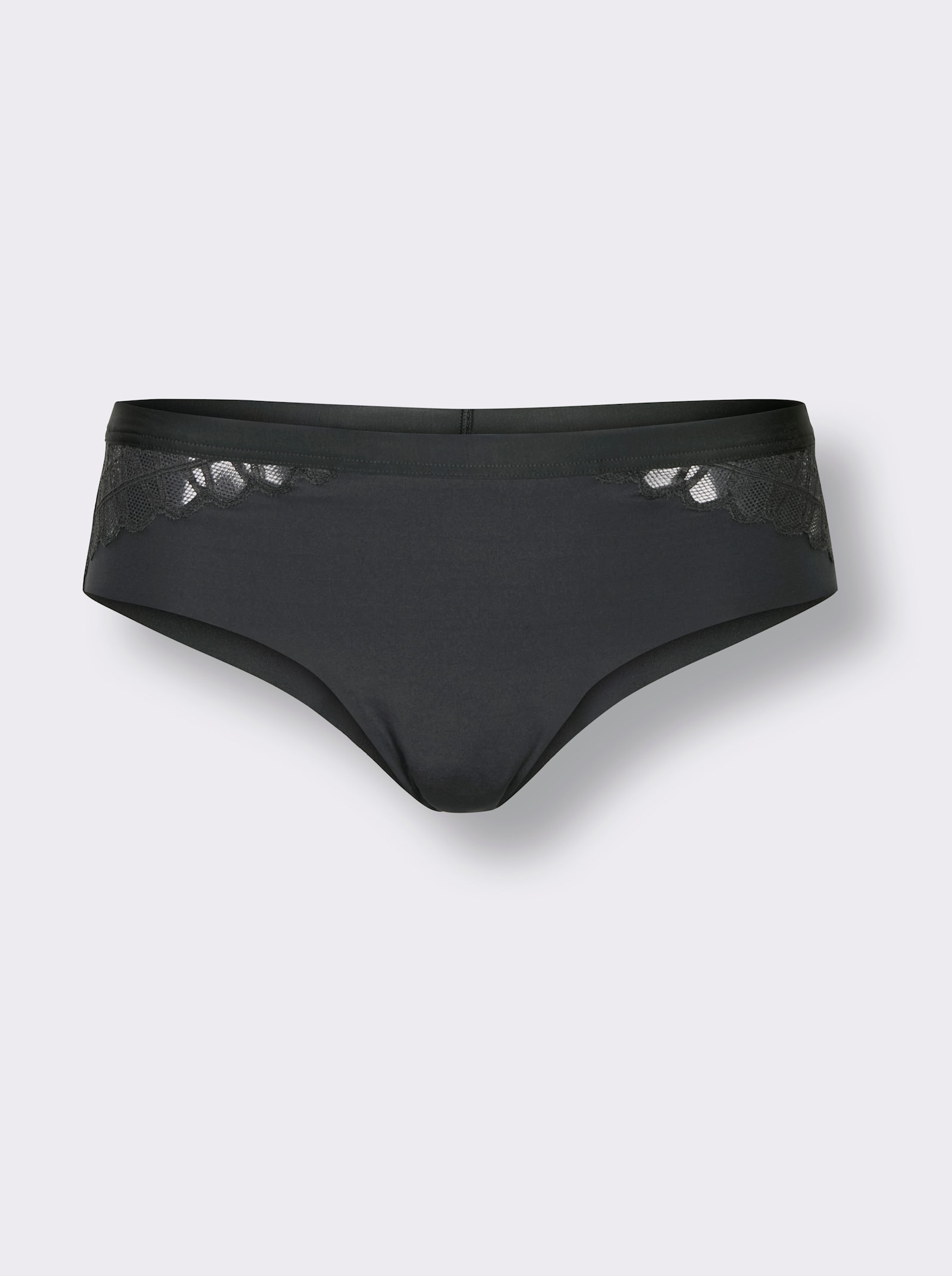 Hüftslip mit Spitze - anthrazit