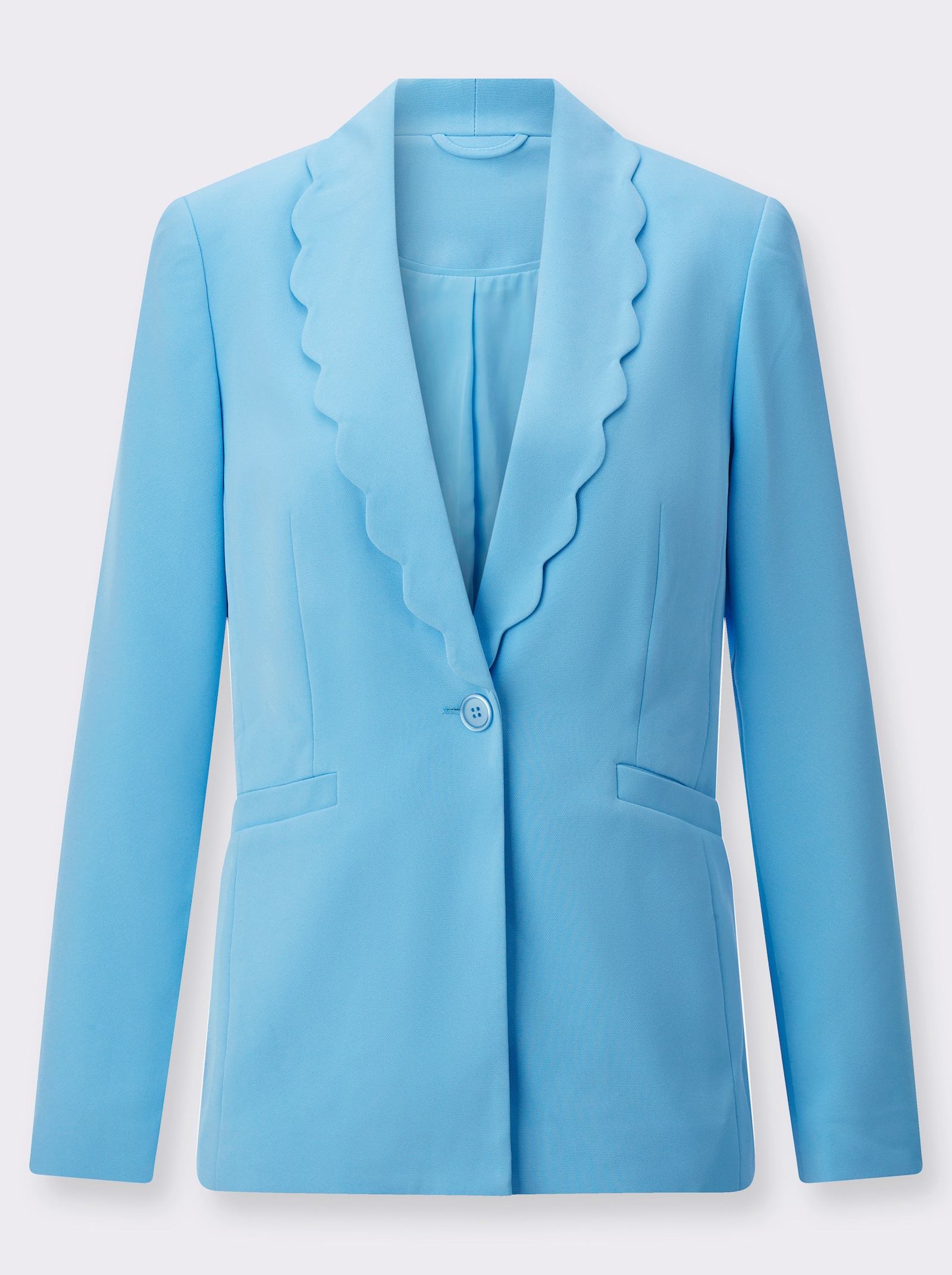 Blazer aus Strukturware - aqua