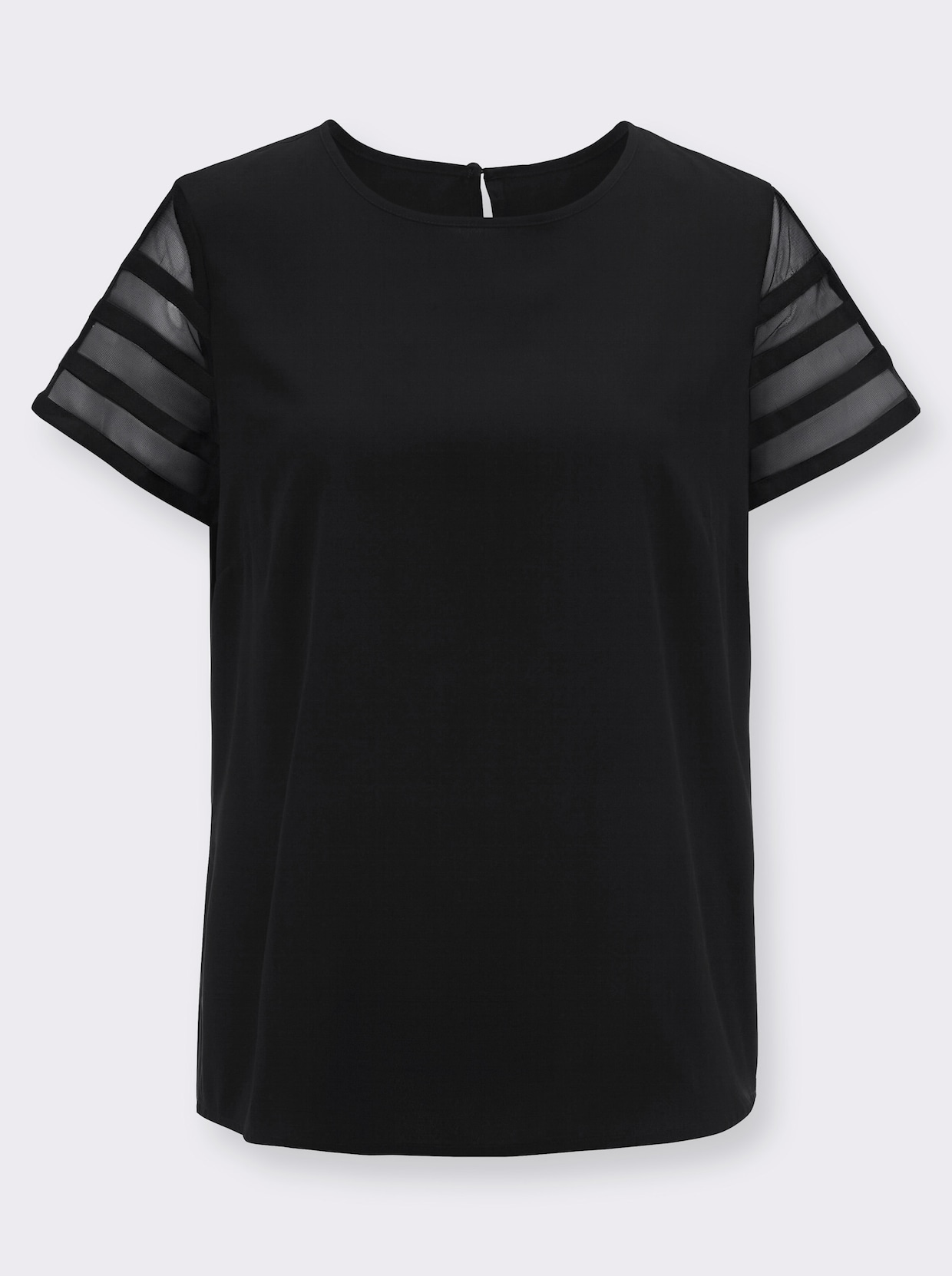 Blouse met korte mouwen - zwart
