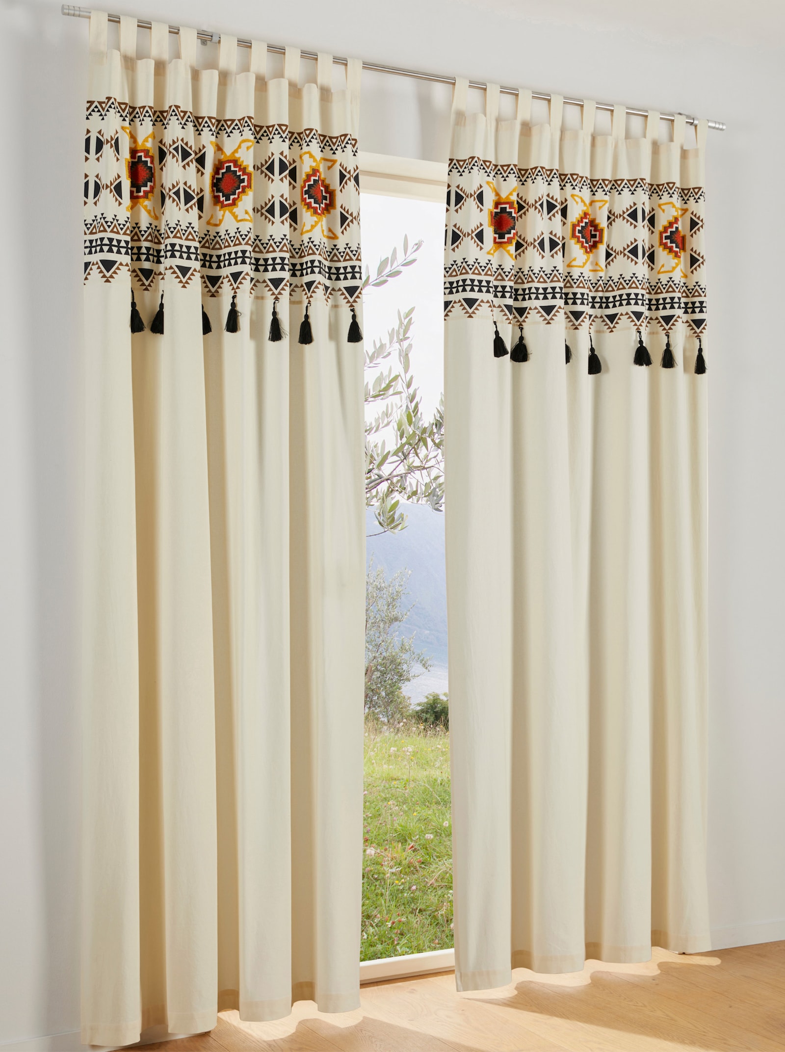 heine home gordijnen - naturel/bont