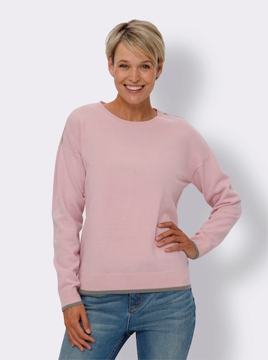 Langarm-Pullover - rosé-taupe