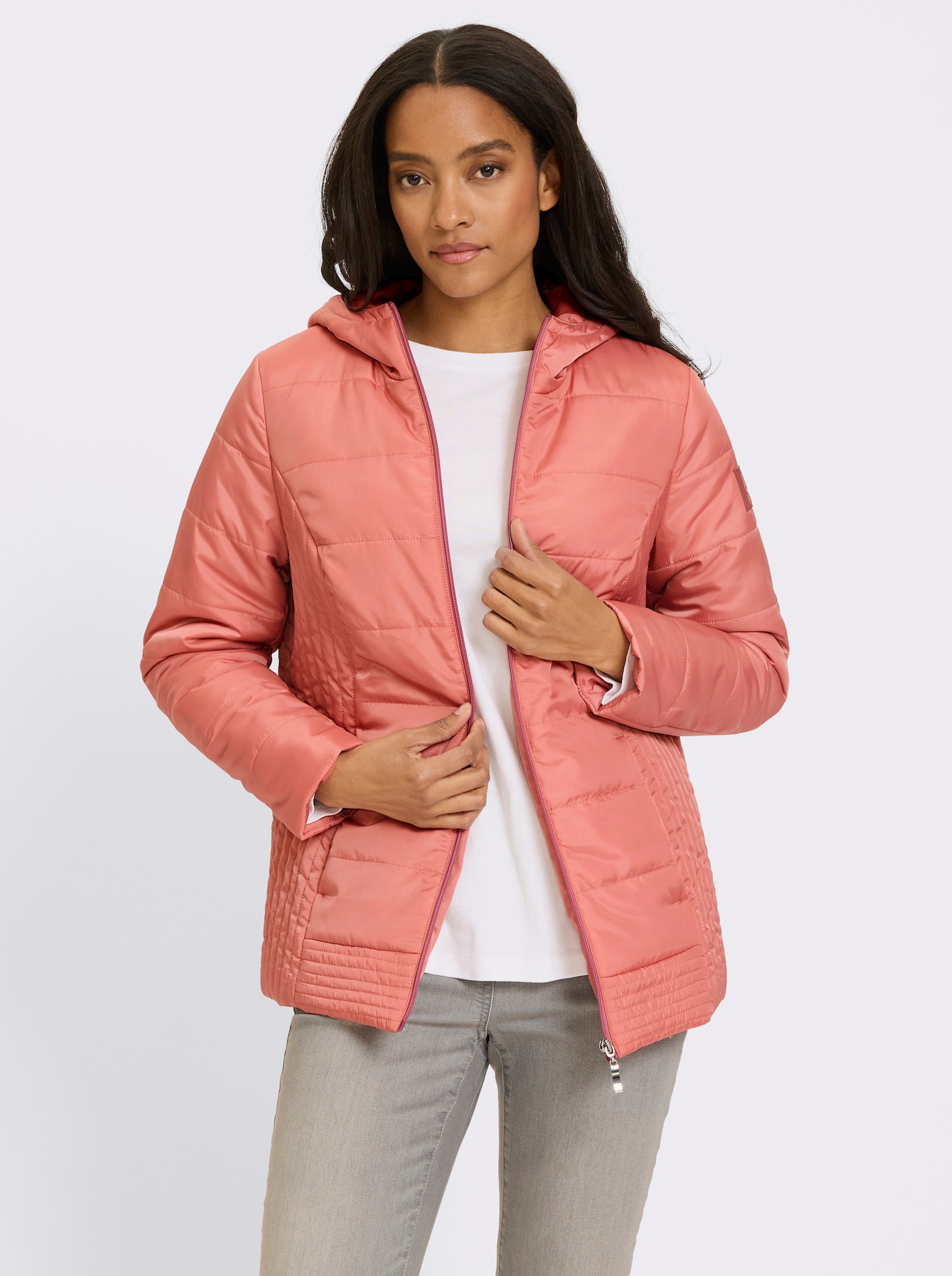 heine Steppjacke mit Kapuze - rosenholz