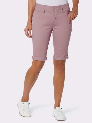 Bermudas mit gekrempeltem Saum - mauve