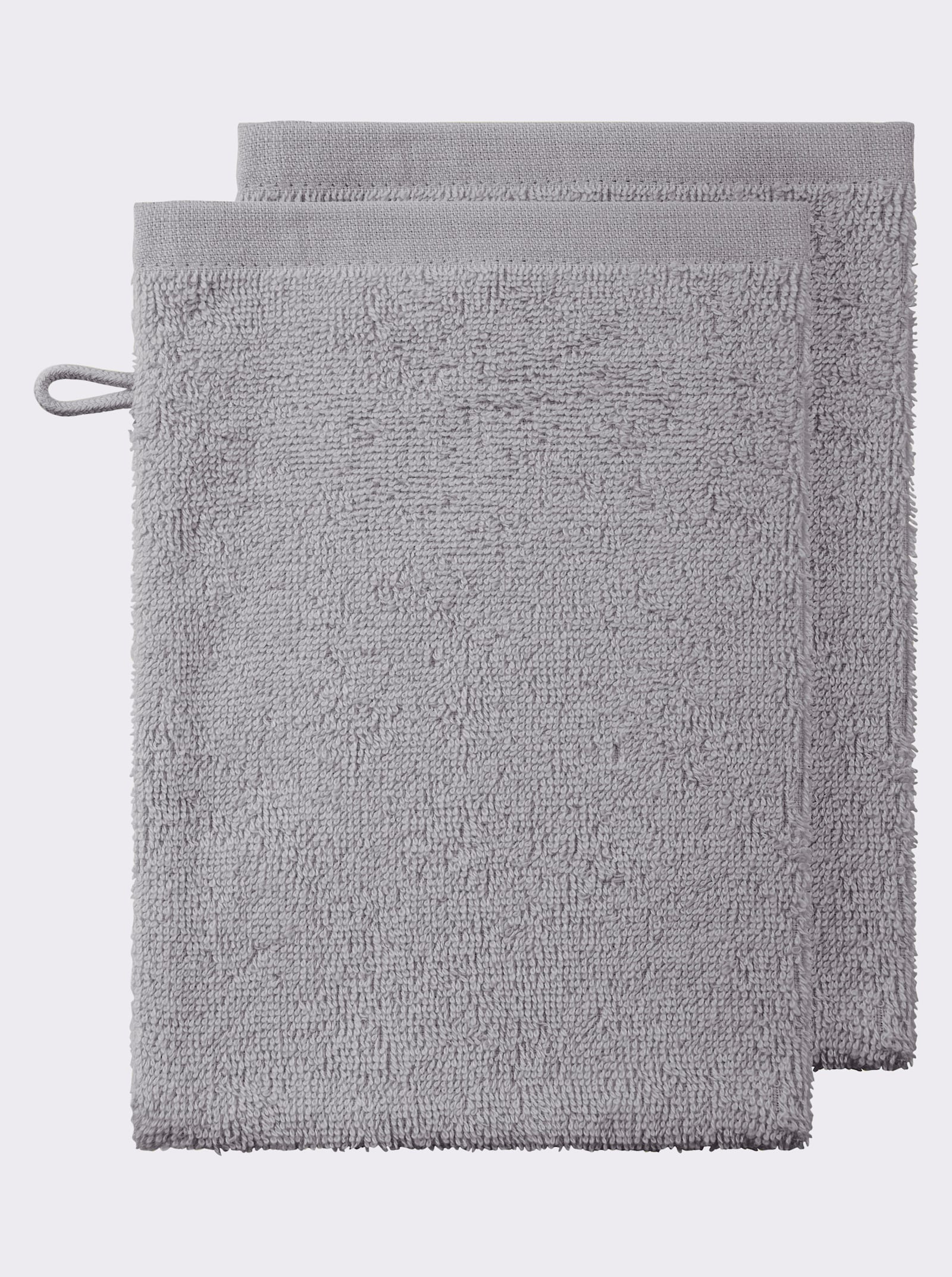 wäschepur Handdoek van gevolde badstof - steengrijs