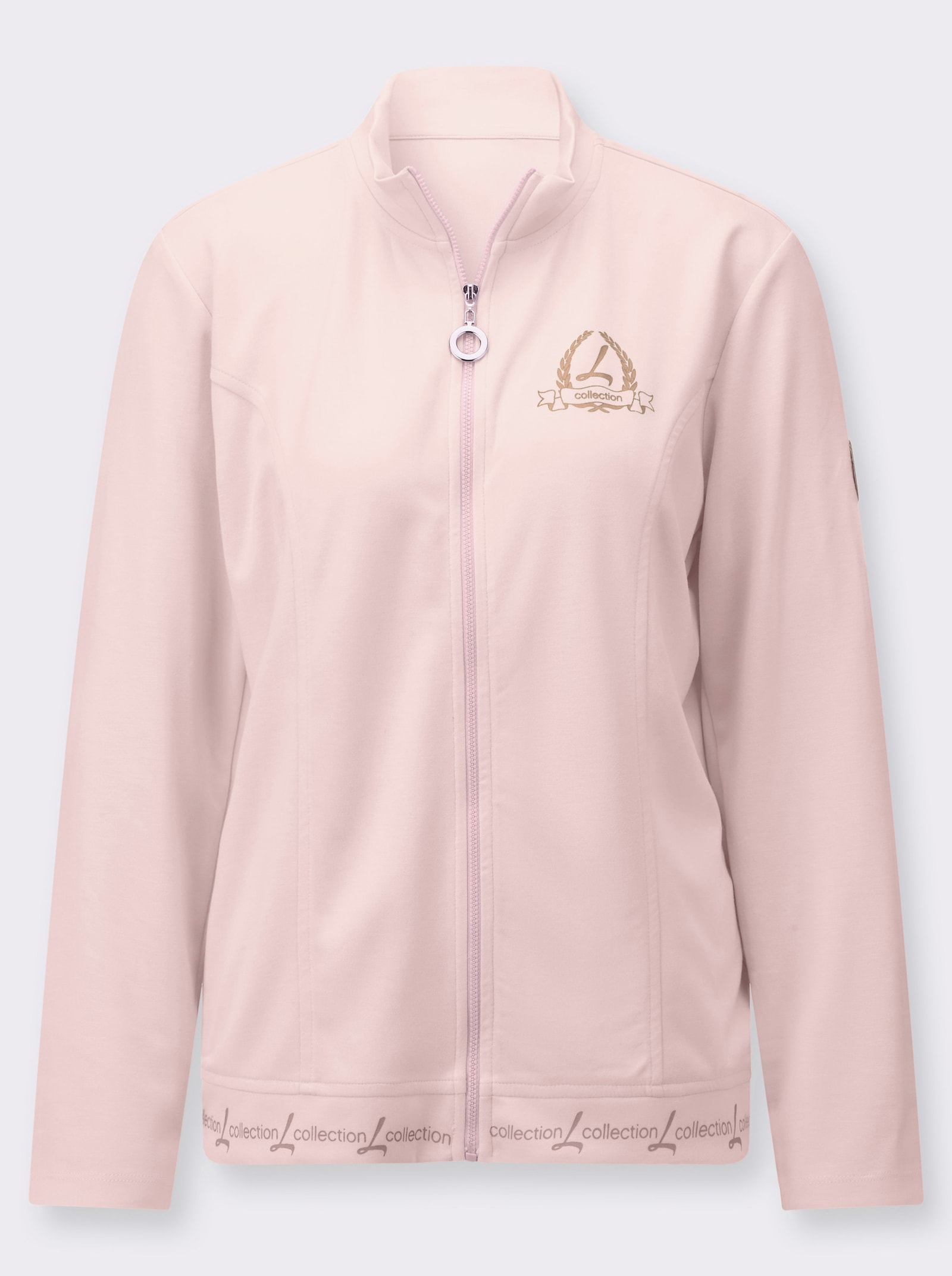 Shirtjasje met opstaande kraag - lichtroze