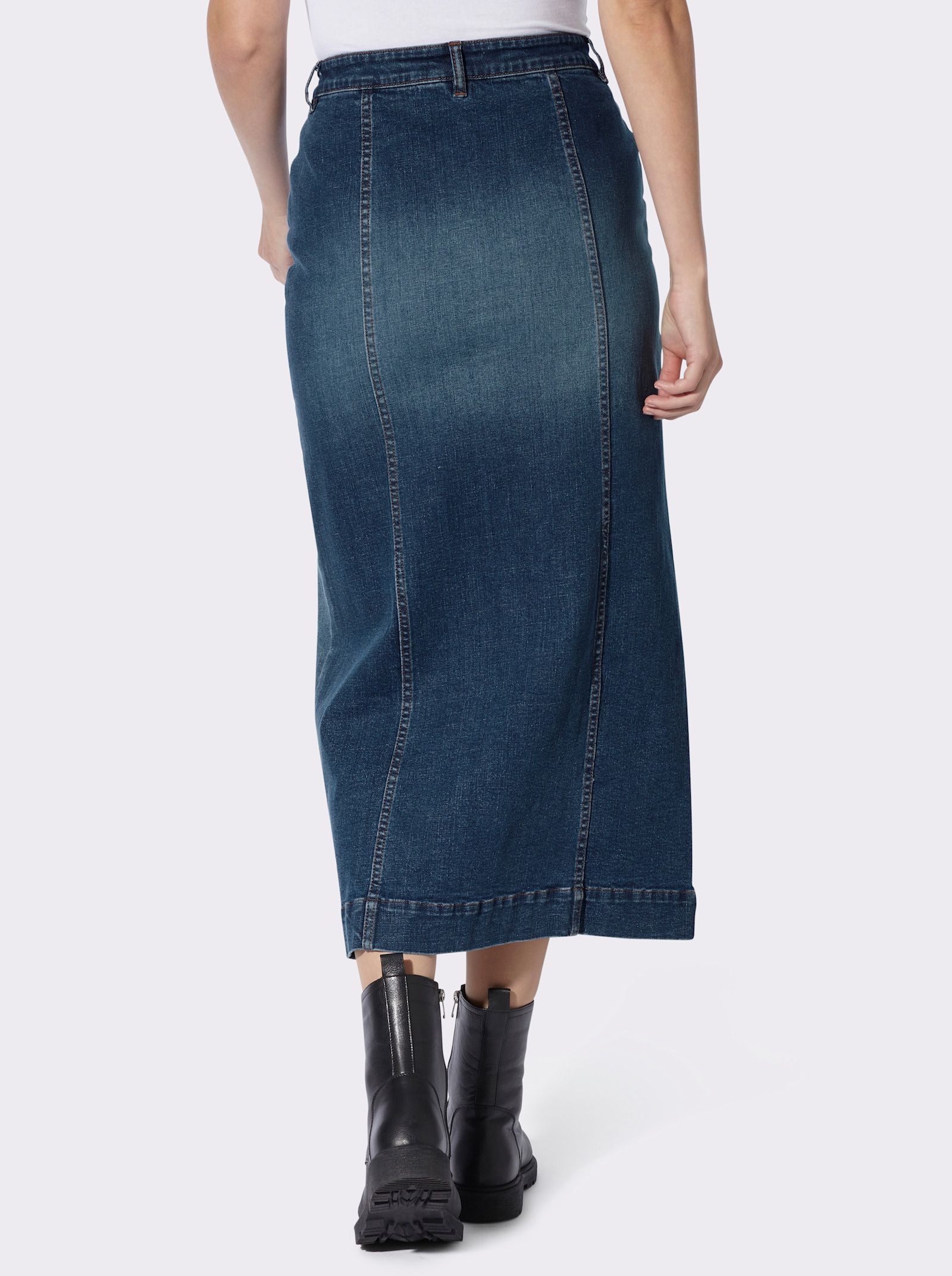 heine Jeansrok met loopsplit - blue-stonewashed