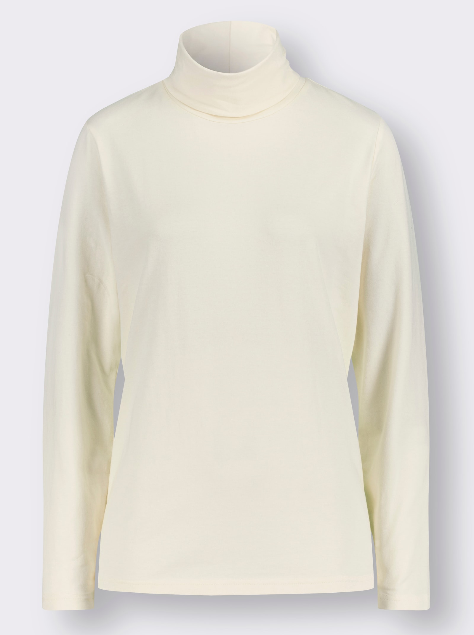 Rollkragenshirt mit langen Ärmeln - champagner