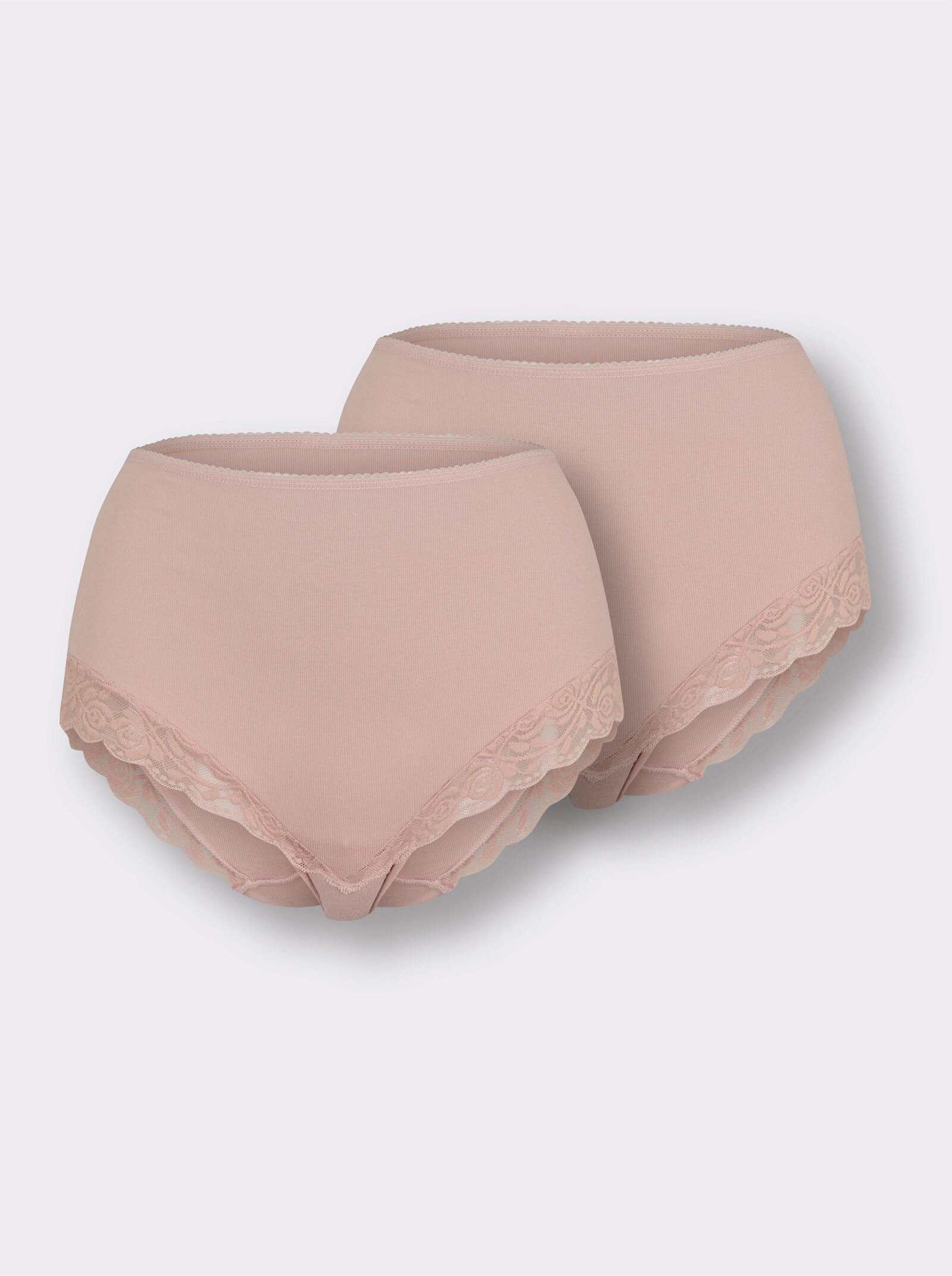 wäschepur Taillenslip mit floraler Spitze - puder