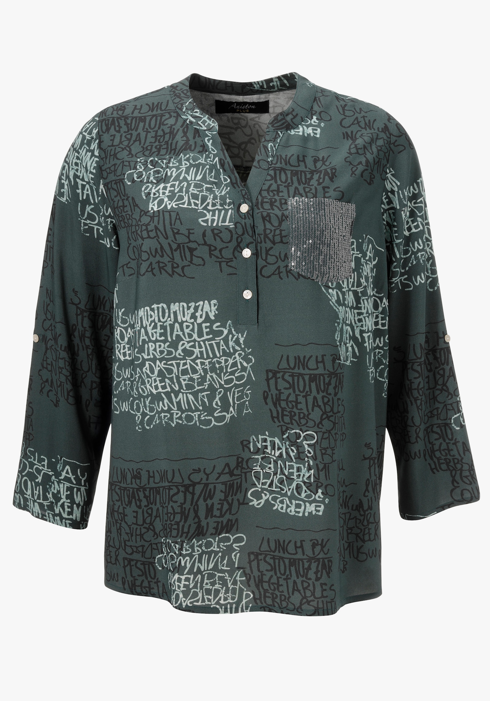 Aniston PLUS Schlupfbluse - grün