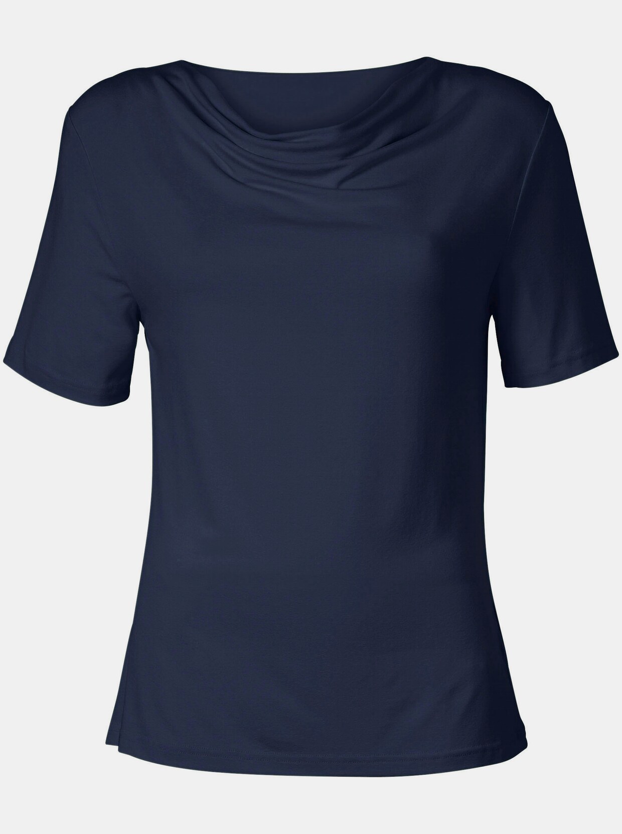 Shirt met cascadehals - marine