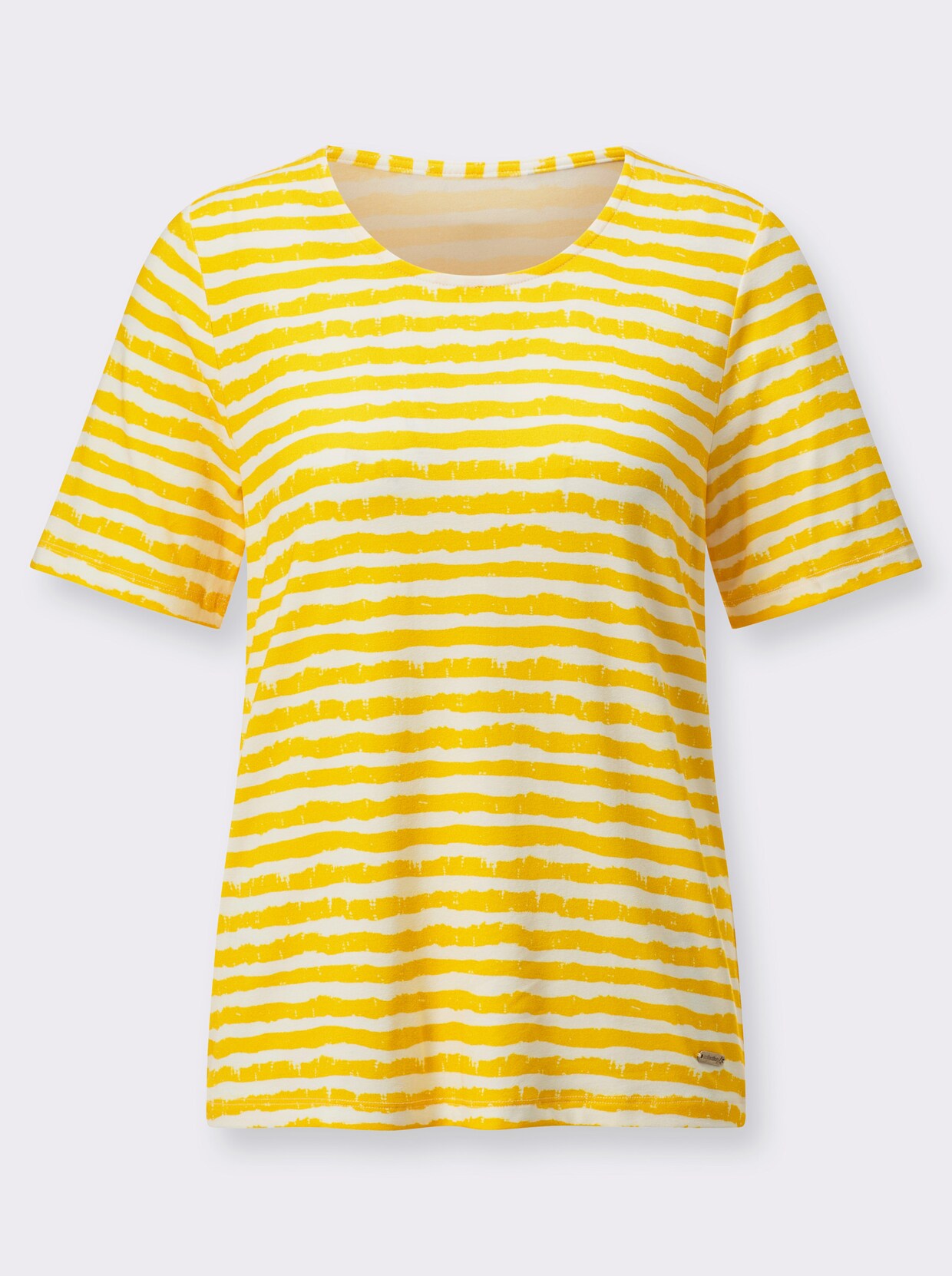 Streepjesshirt - zongeel-ecru gestreept