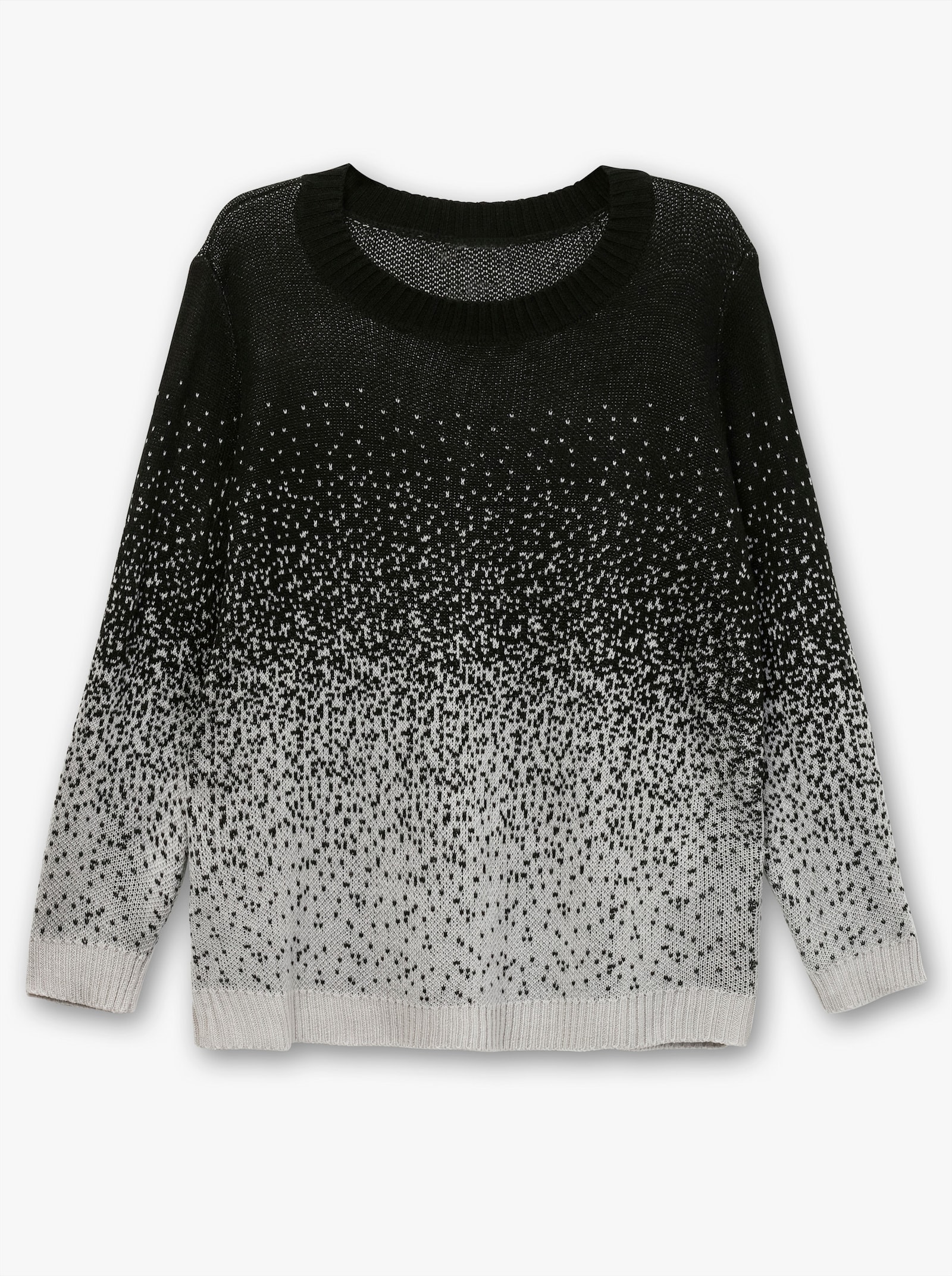 Jacquardpullover aus Jacquard-Strick - schwarz-gemustert