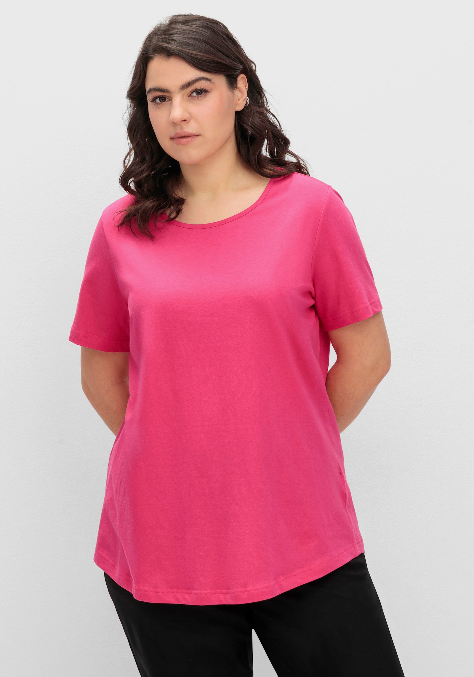 Longshirt im Doppelpack - royalblau + pink