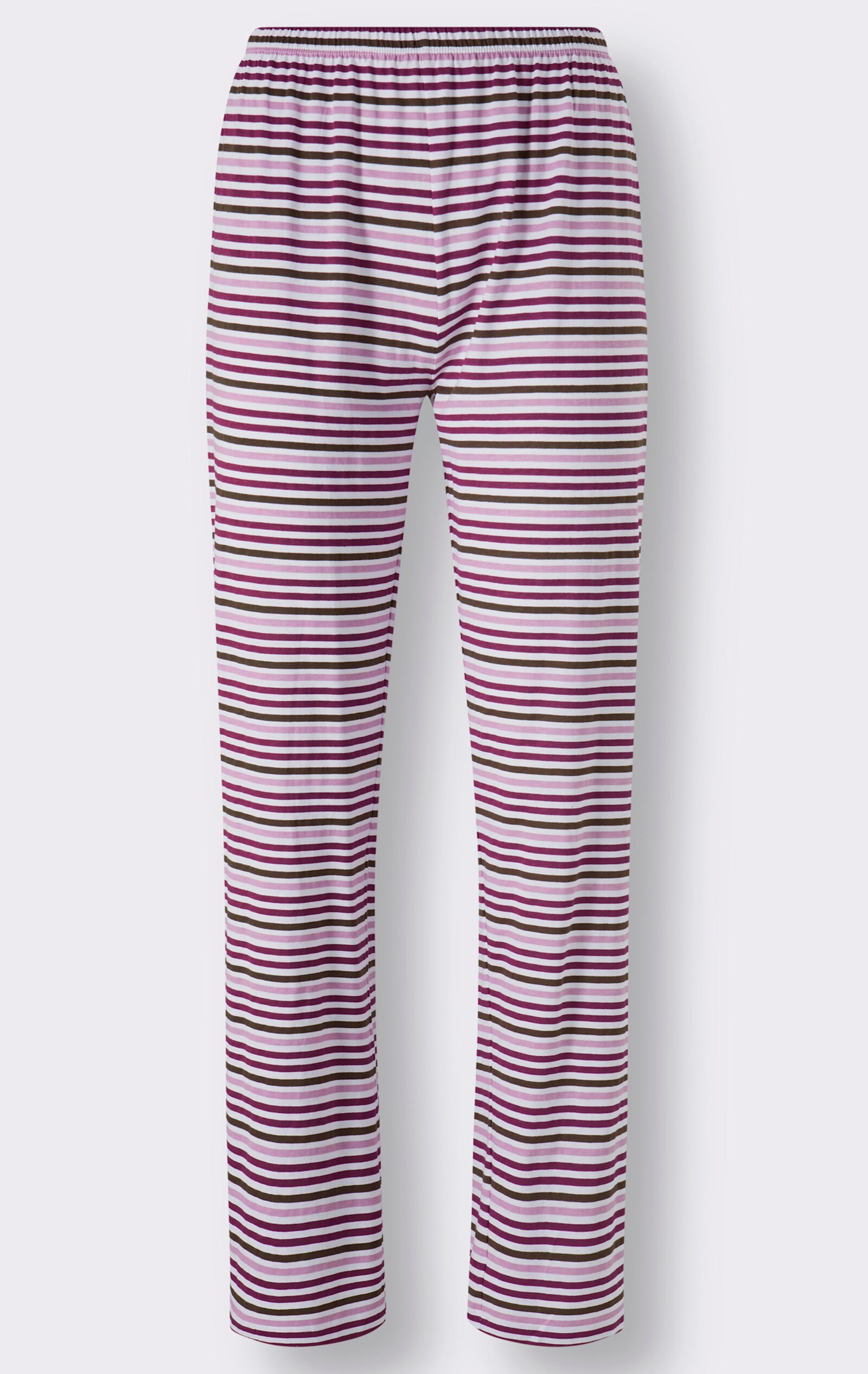 wäschepur Schlafanzüge aus reiner Baumwolle - malve+ malve-geringelt