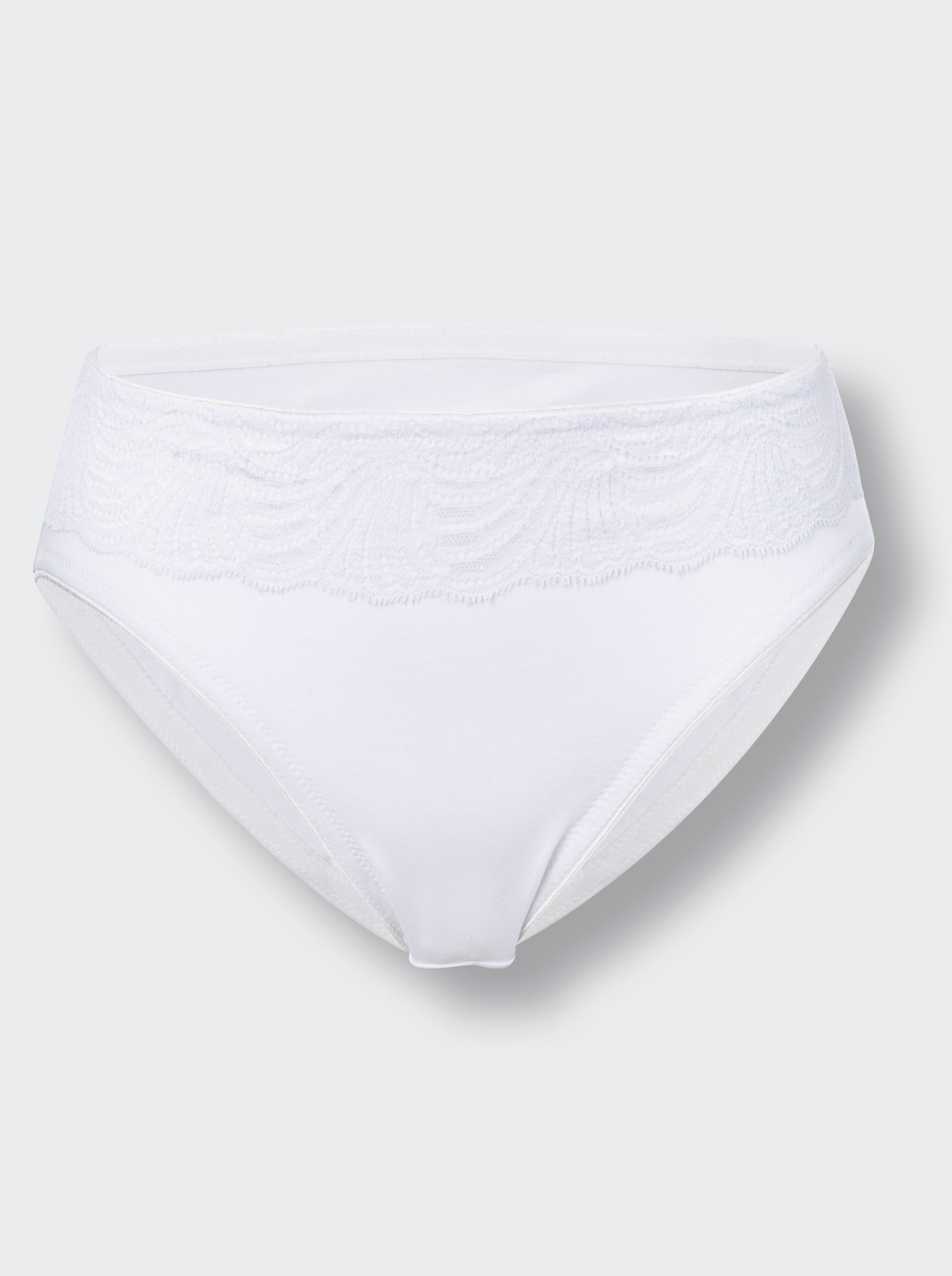 wäschepur Jazzpants met opgestikt kant op de band - 2x wit