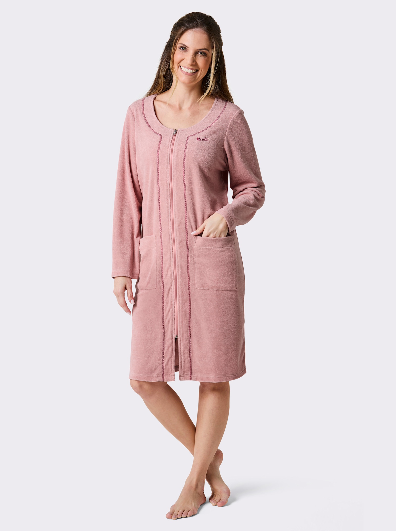 feel good Bademantel - rosenquarz-erika
