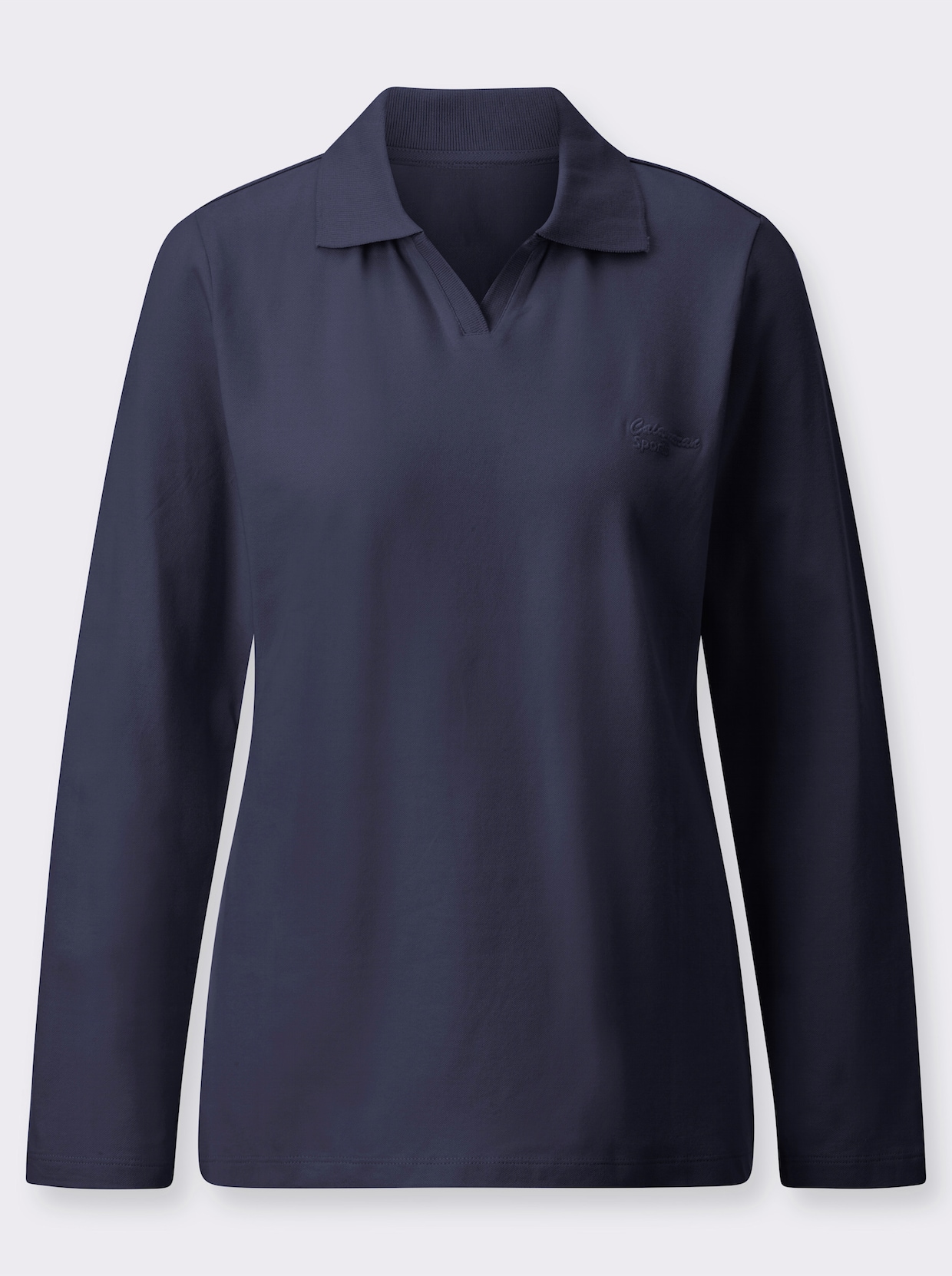 Catamaran Sports Langarm-Poloshirt - marine