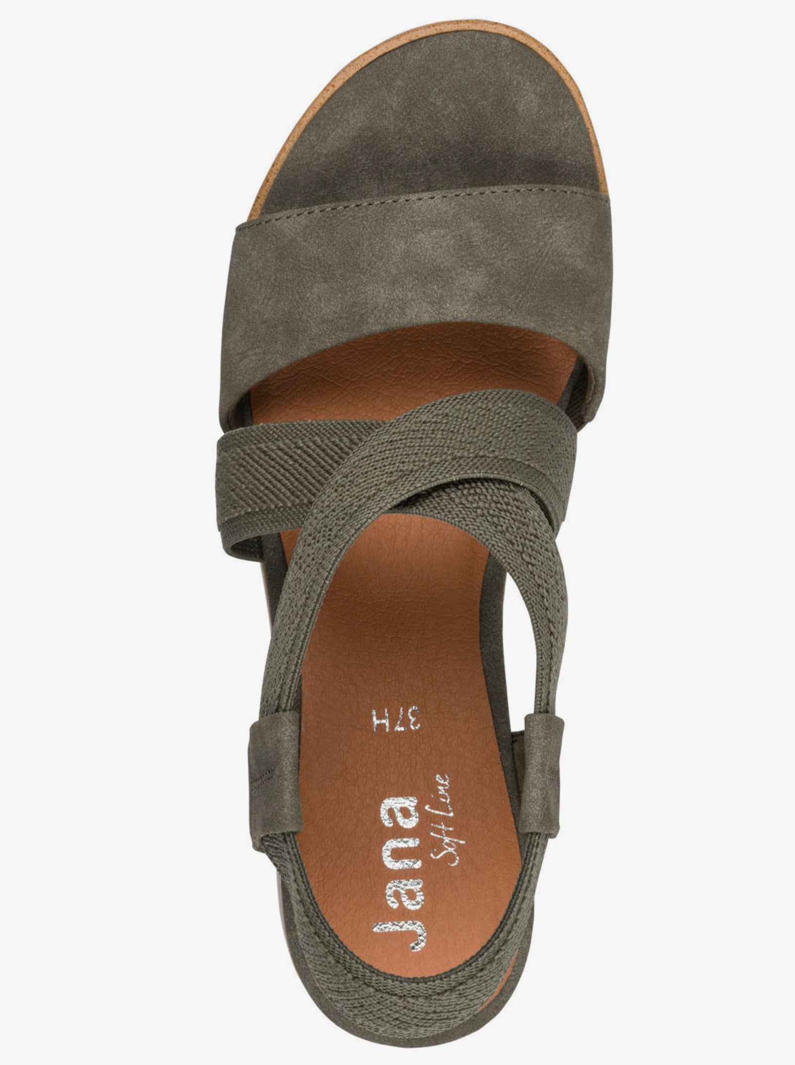 Jana Sandalette mit profilierter Sohle - khaki