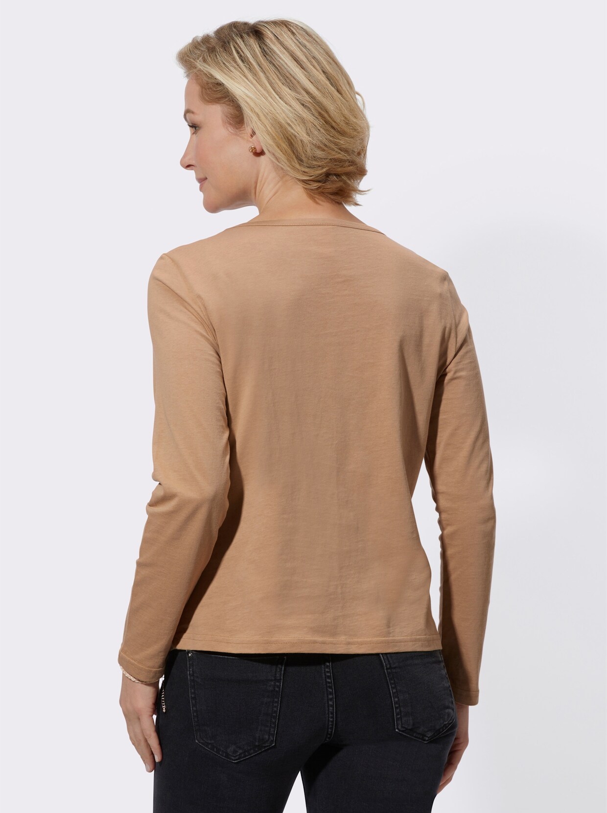 Shirt met lange mouwen - camel
