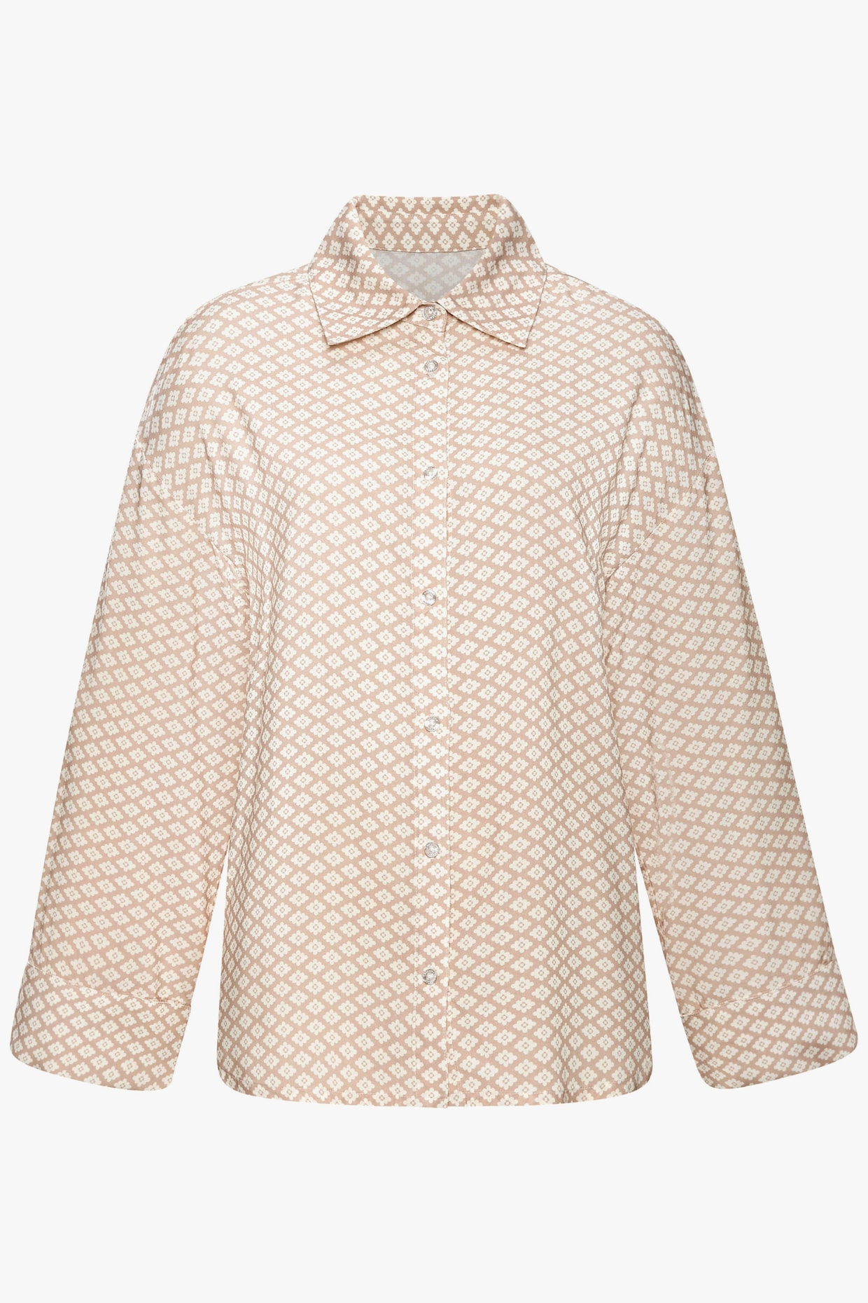 LASCANA Pyjamabovendeel - beige/wit gedessineerd