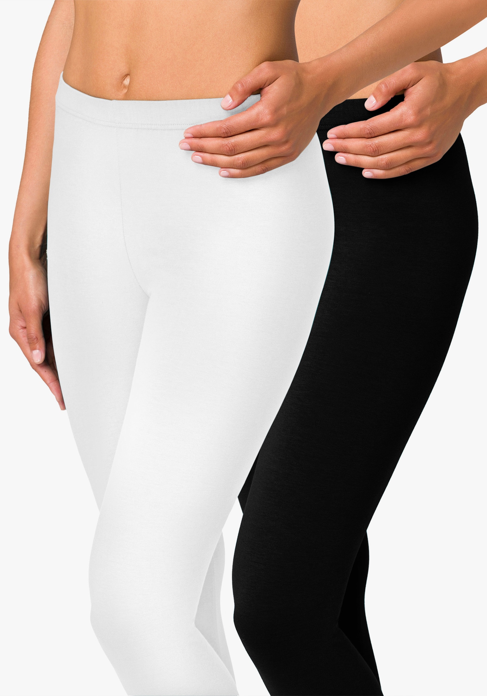 vivance active Leggings - weiß, schwarz
