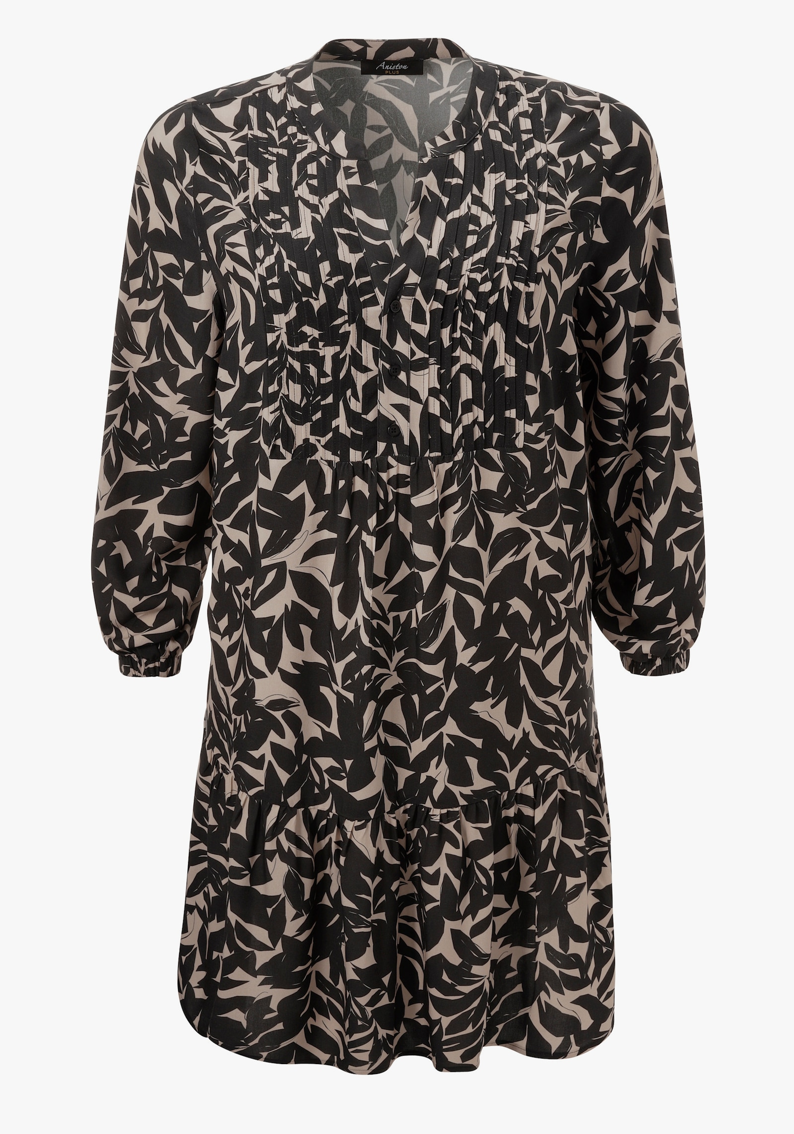 Aniston PLUS Tunikakleid - schwarz-beige