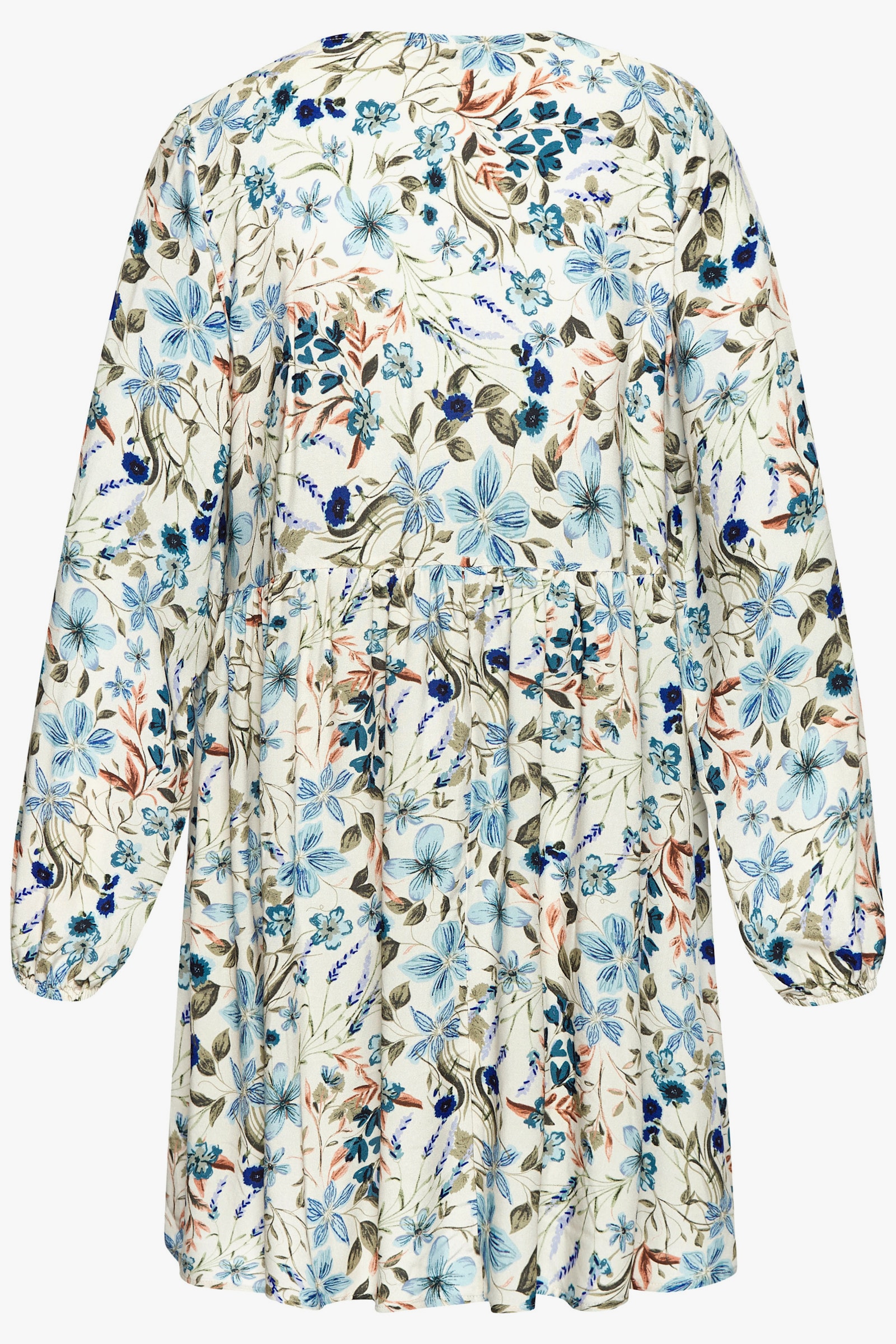 Buffalo Tunikakleid - creme-blau bedruckt