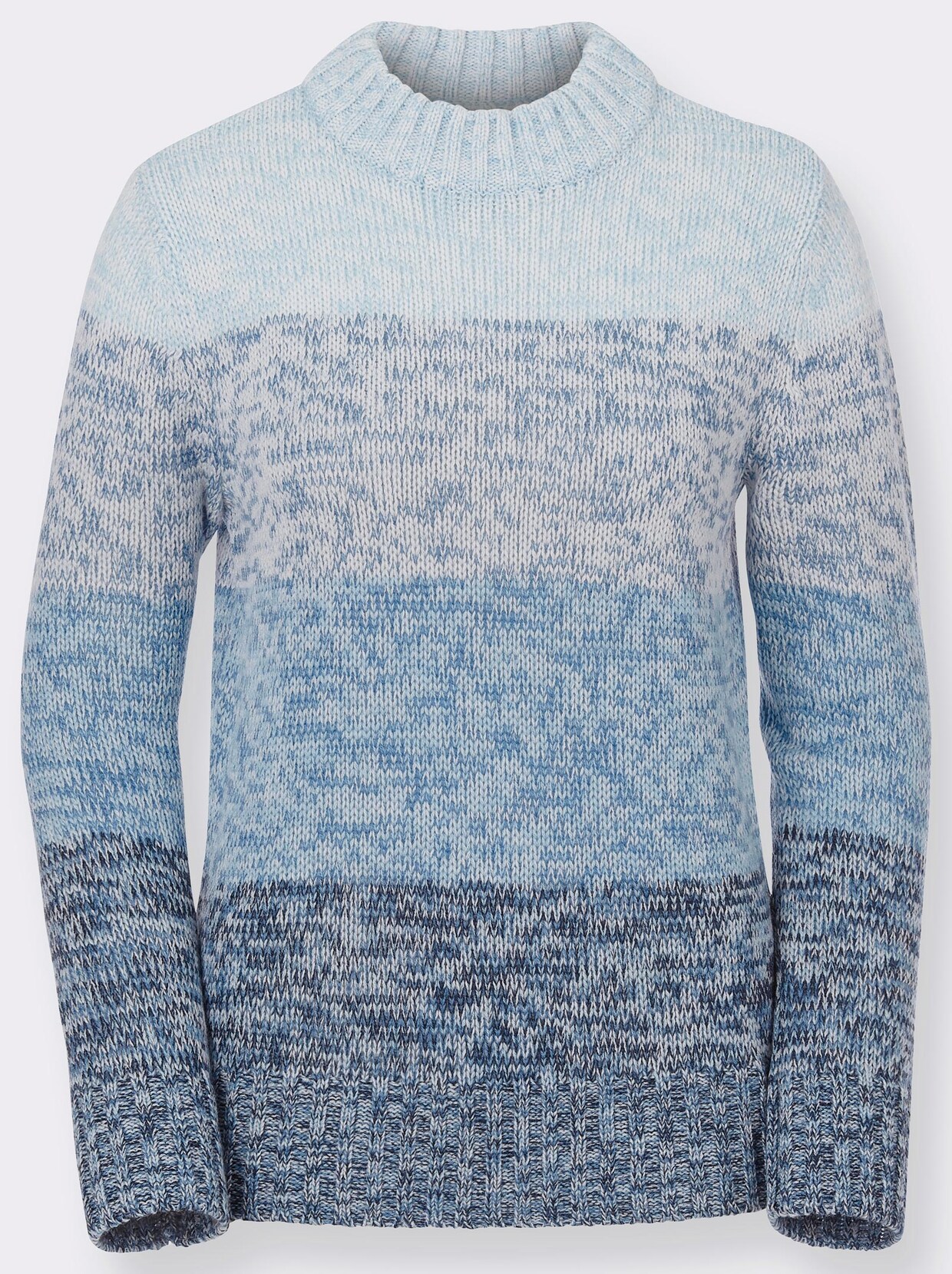 Pullover - blau-meliert