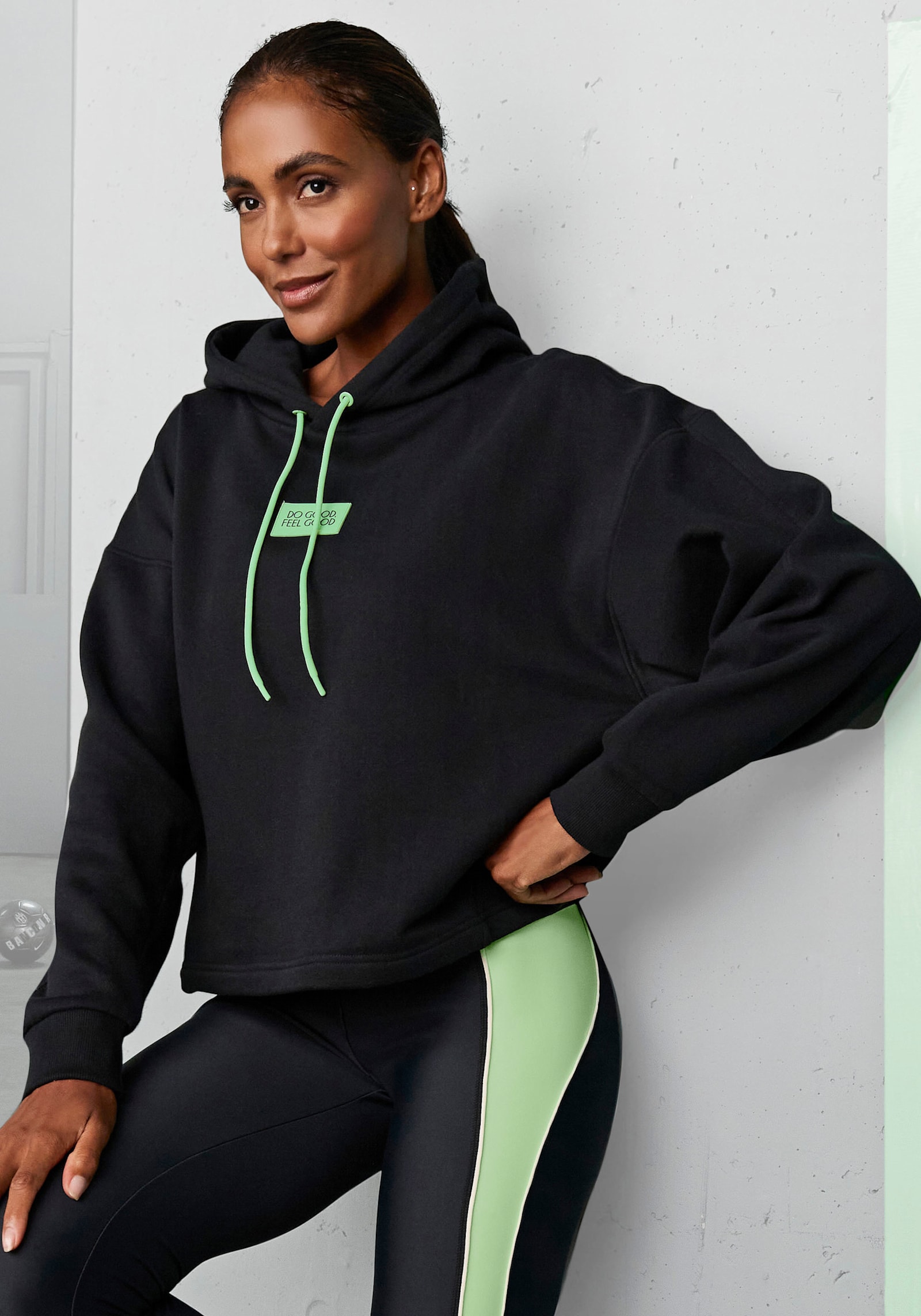 LASCANA ACTIVE Hoodie - schwarz