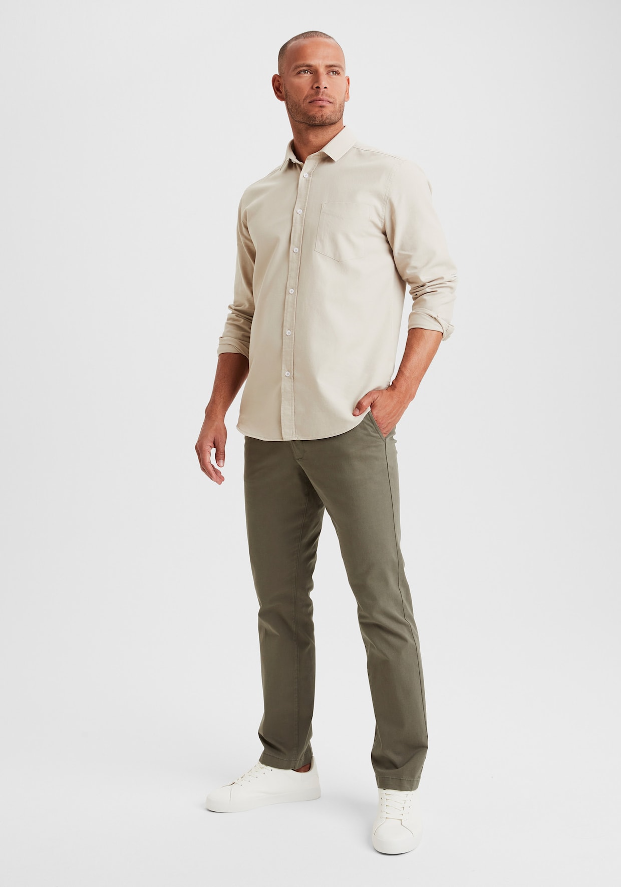 H.I.S Chinohose - khaki