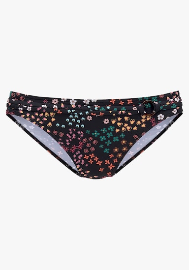 s.Oliver Bikini-Hose - schwarz-bedruckt