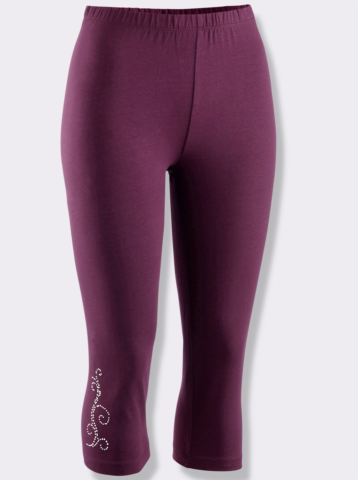 feel good Capri-Leggings - marine + brombeere