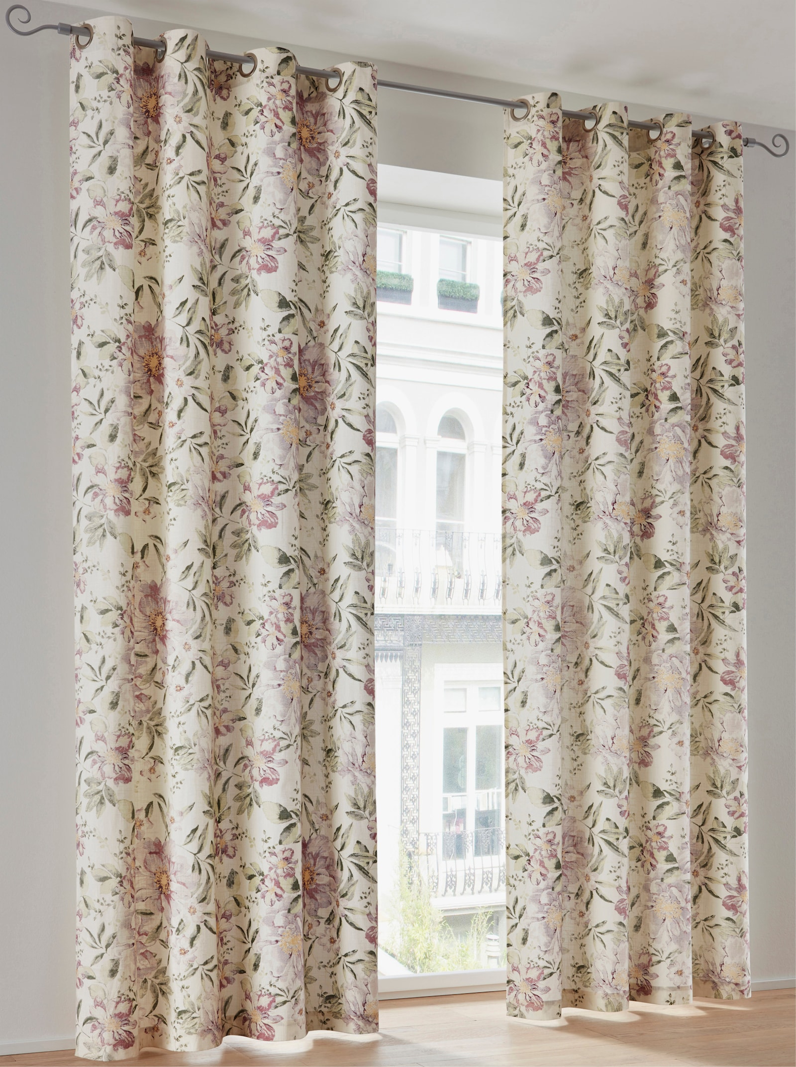 heine home Dekoschal - flieder-bedruckt