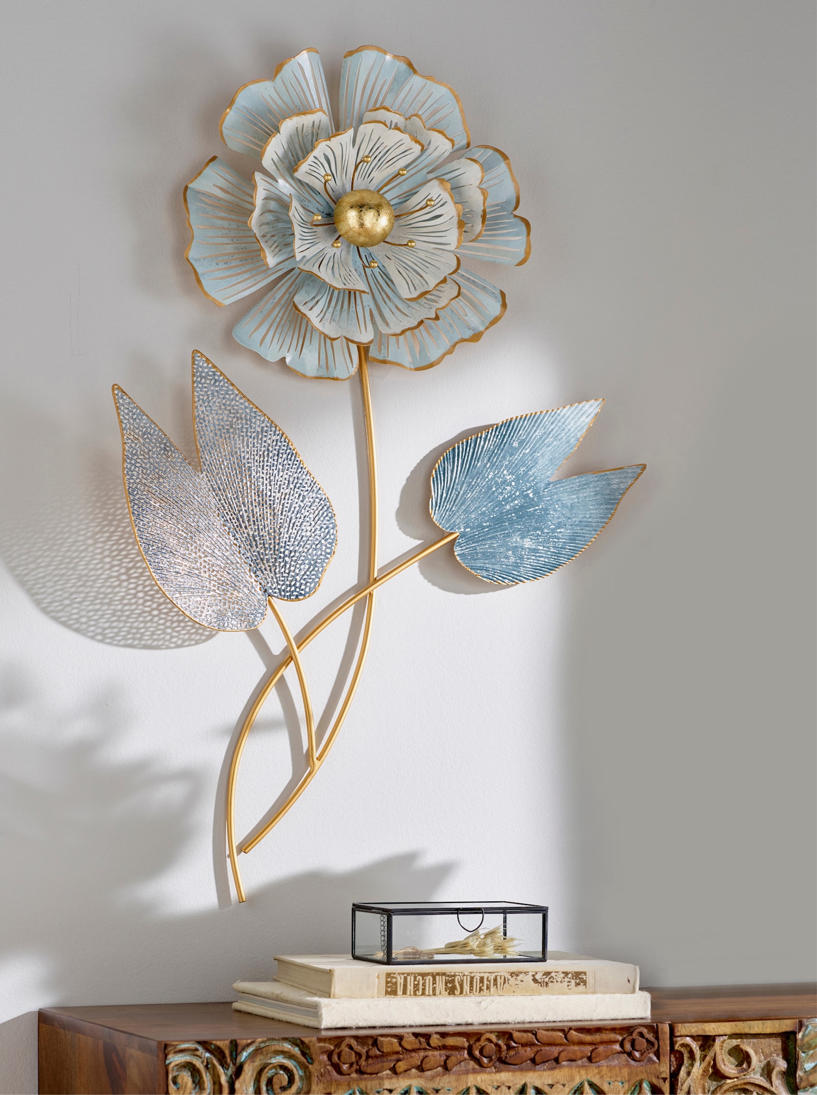 heine home Wanddeko - blau-goldfarben