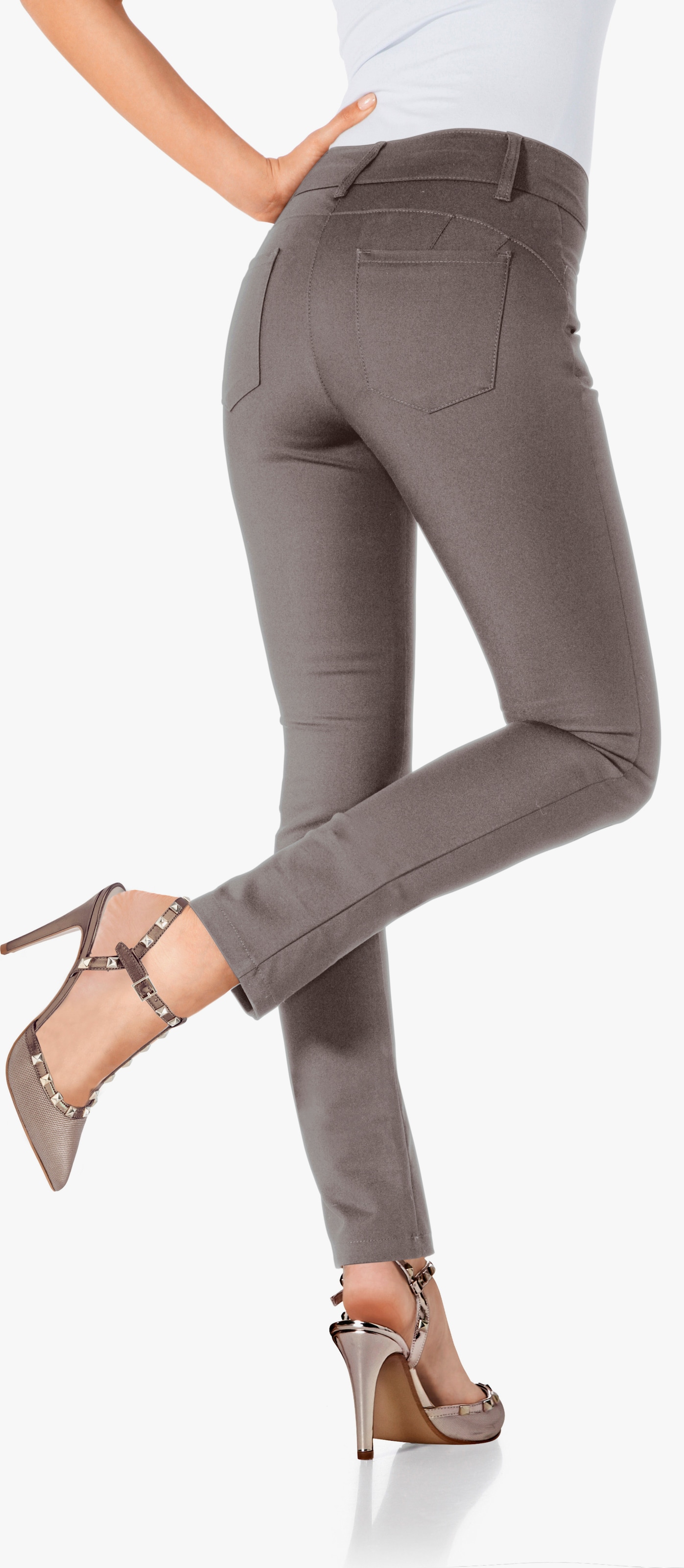 heine Pantalon skinny avec effet push-up - taupe