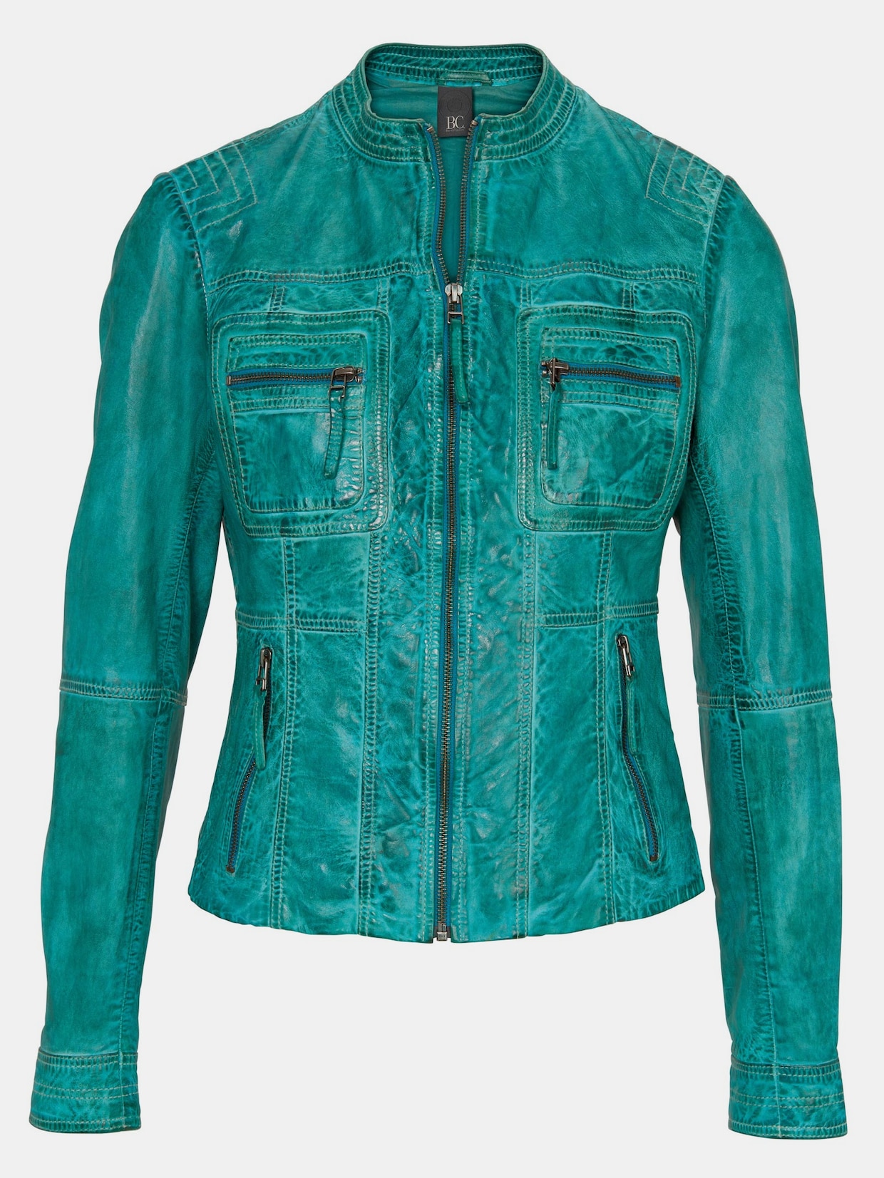 Rick Cardona Leren jas - turquoise