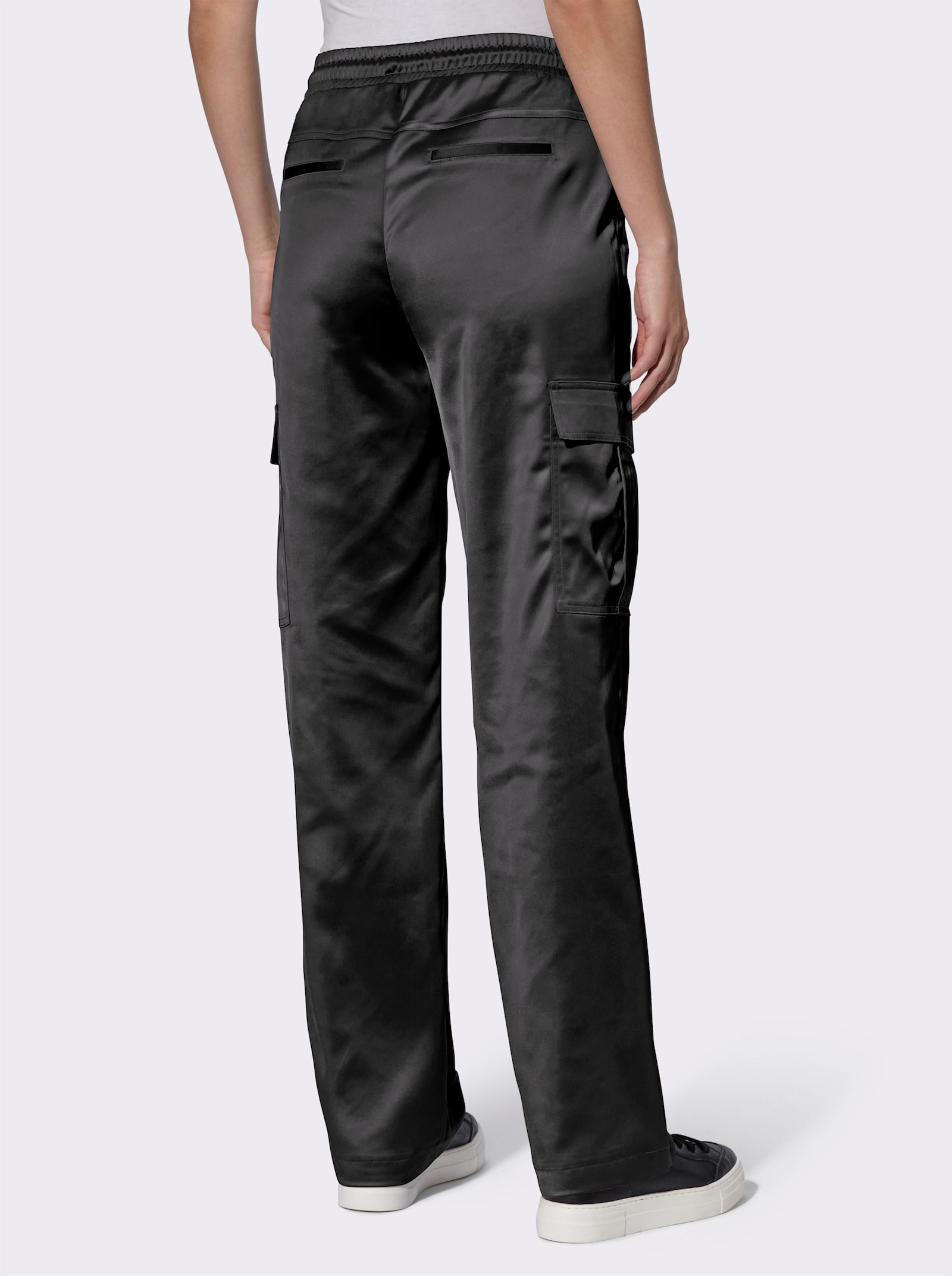 heine Cargohose mit Rundum-Dehnbund - schwarz