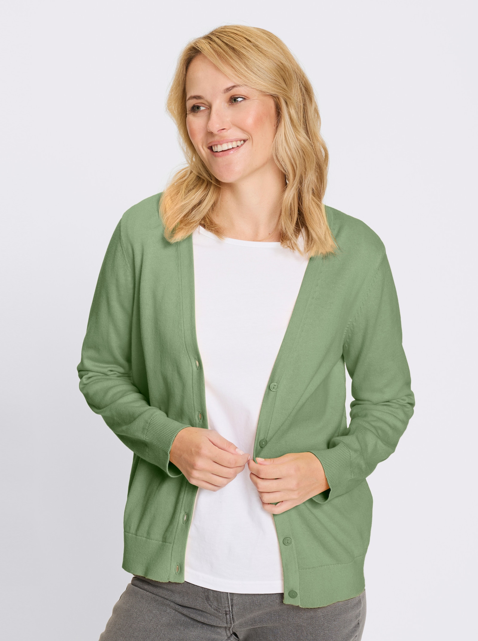 Kardigán, bavlna - Eukalyptus