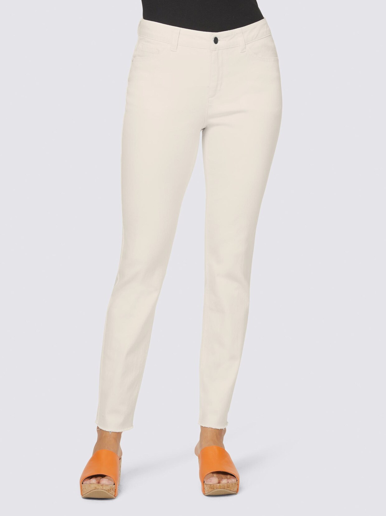 Linea Tesini Twill-Hose - ecru